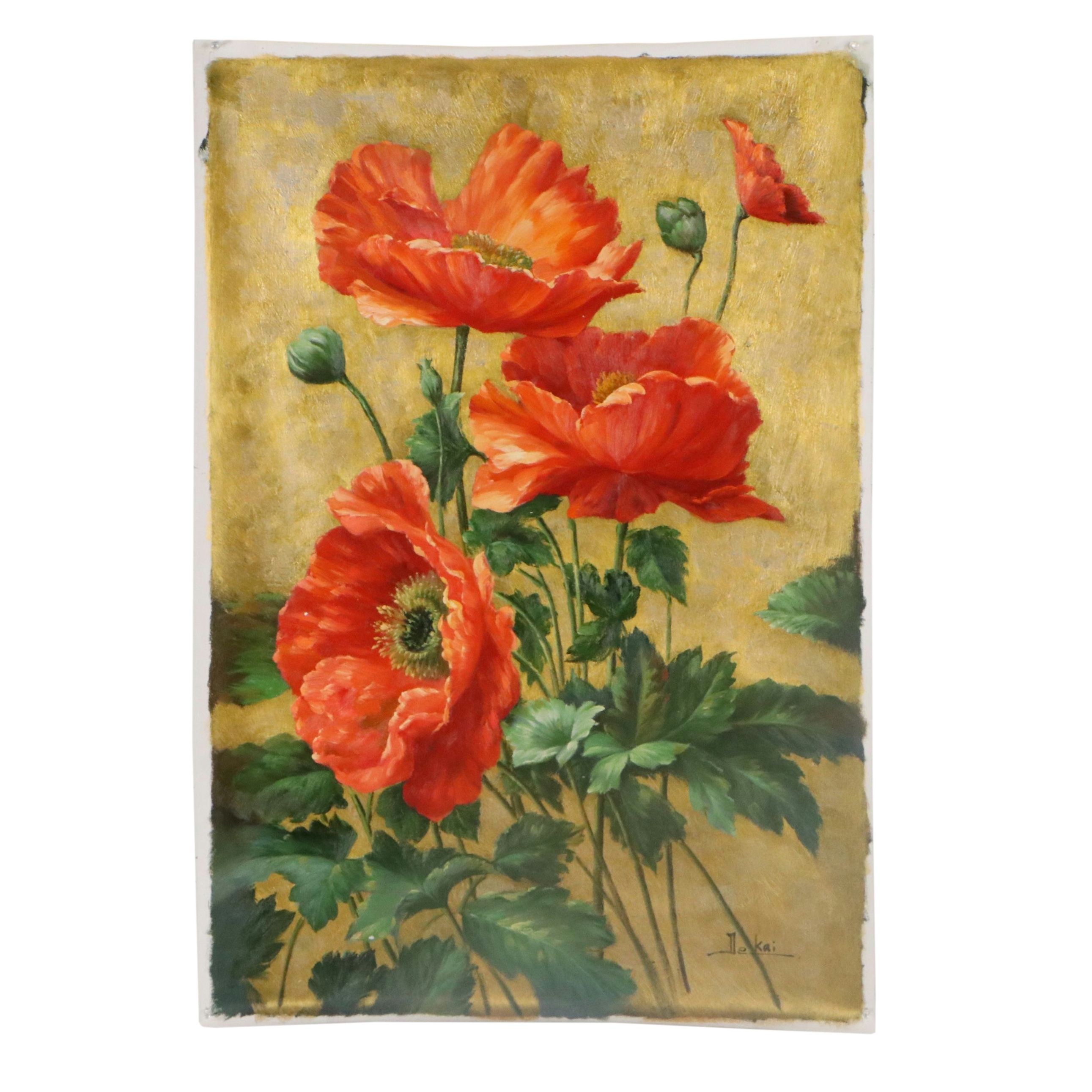 Dekai Floral Oil Painting of Poppies, Circa 2026