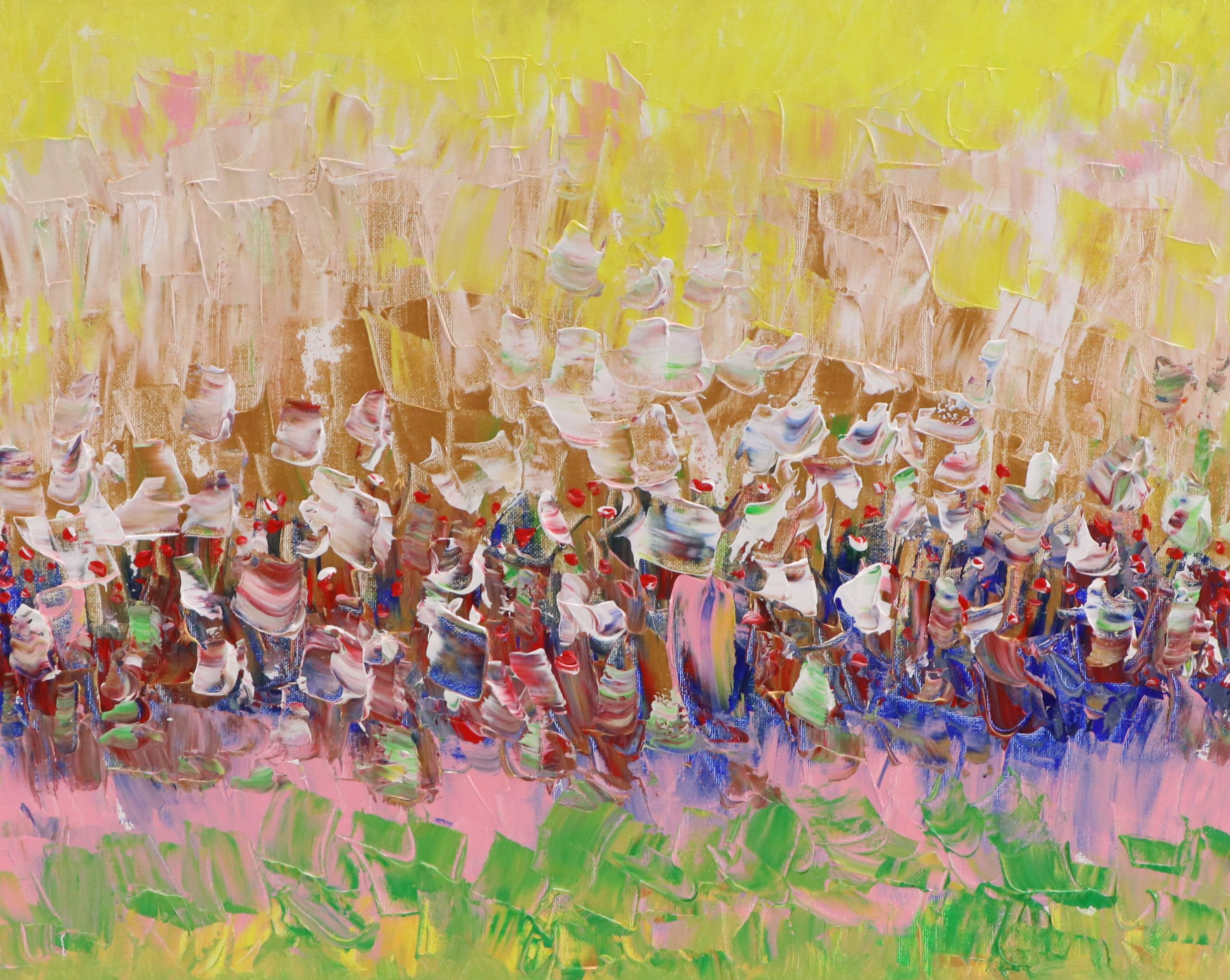 Saul Gefen Abstract Acrylic Painting, 2026