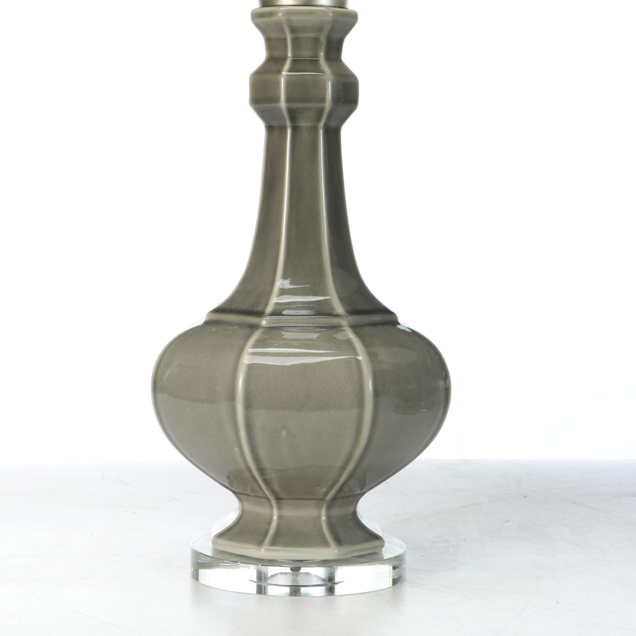 Gray Ceramic Vase Table Lamps