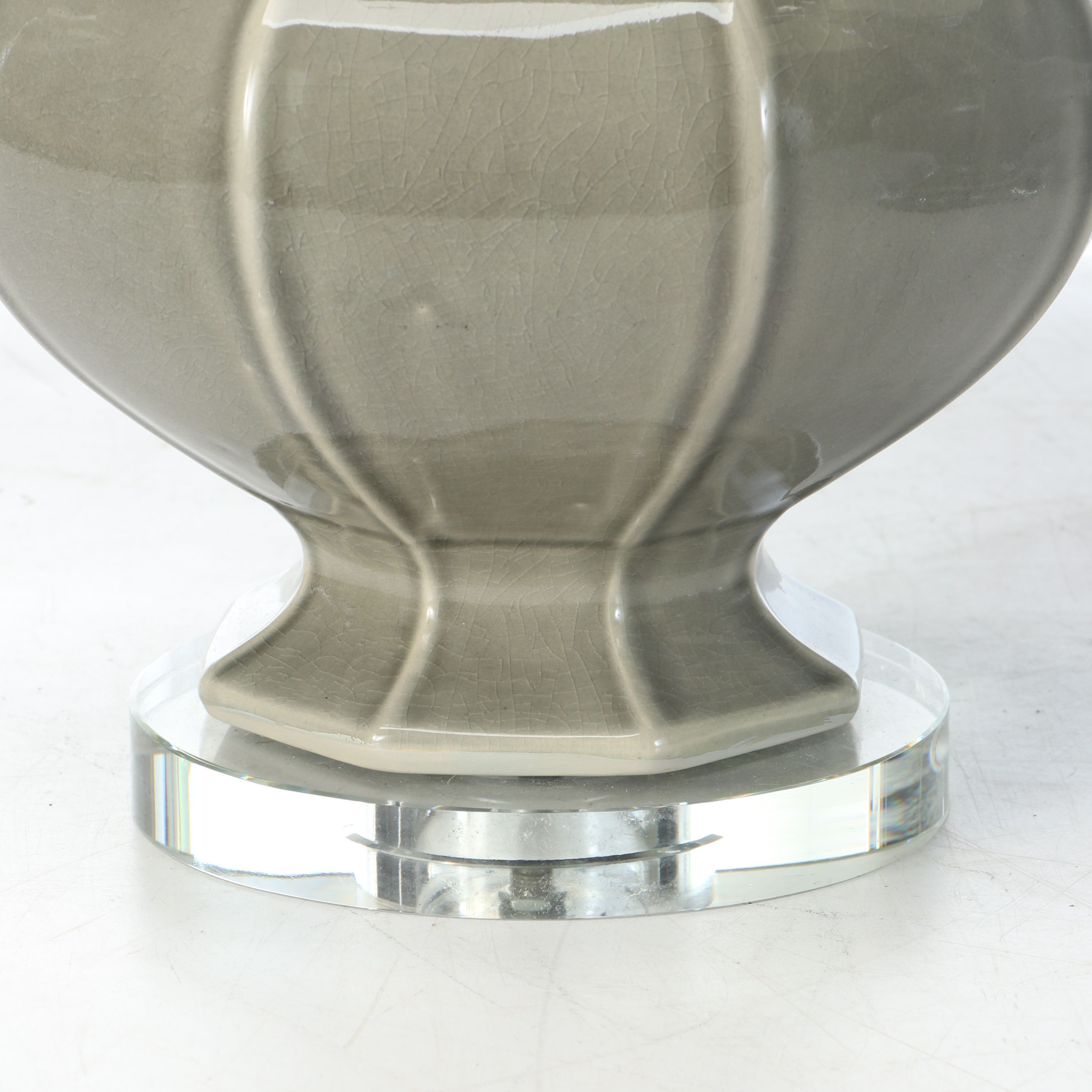 Gray Ceramic Vase Table Lamps