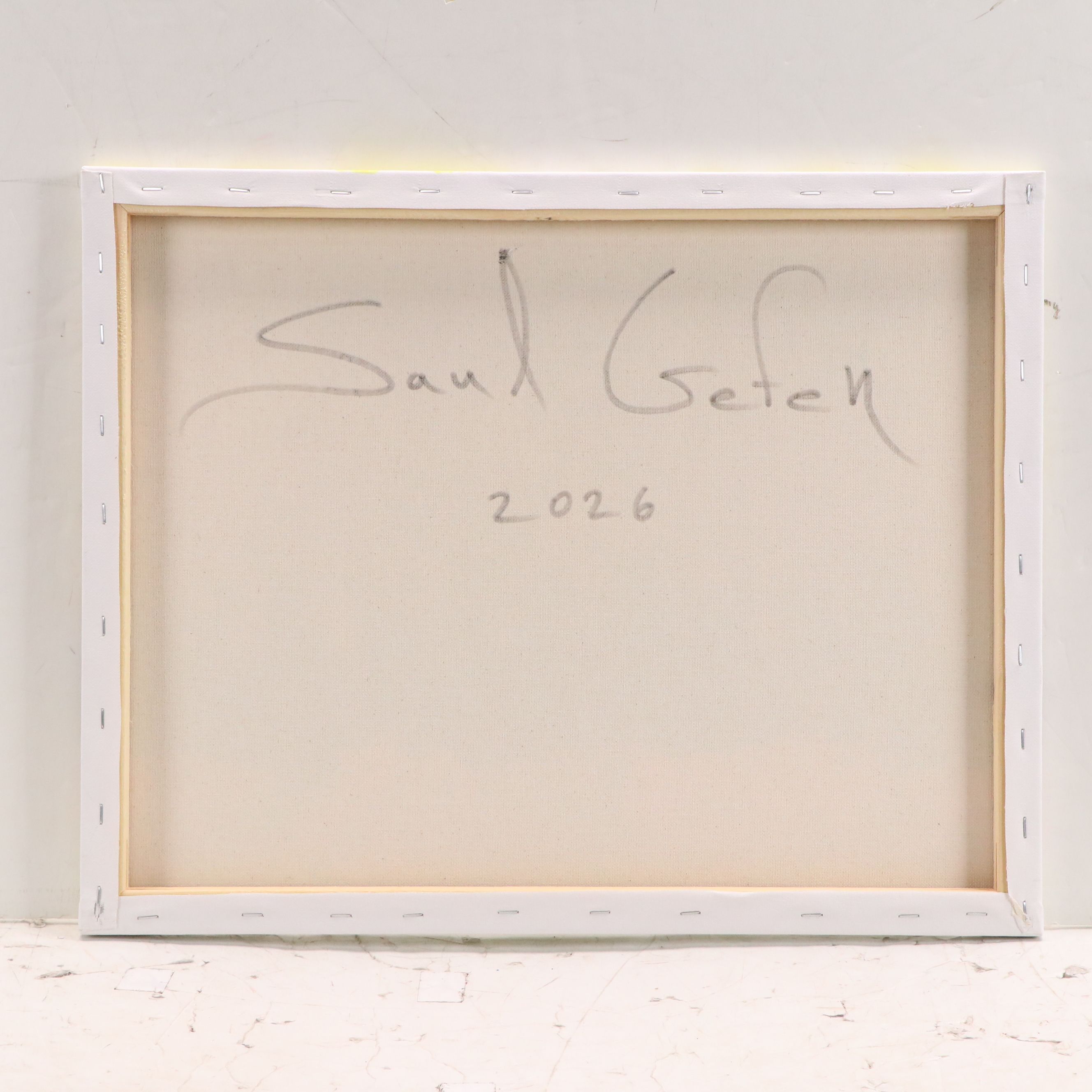 Saul Gefen Abstract Acrylic Painting, 2026