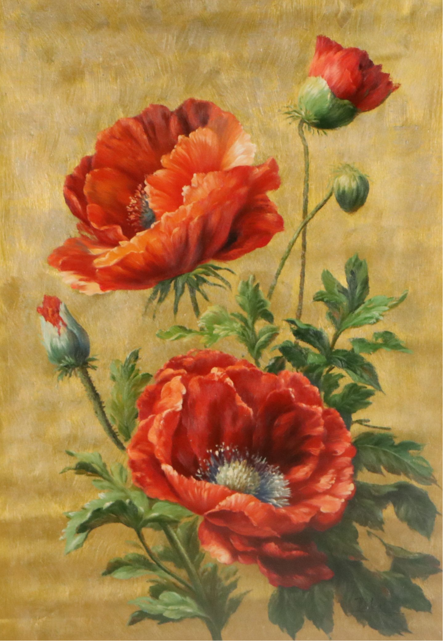 Dekai Floral Oil Painting of Poppies, Circa 2026