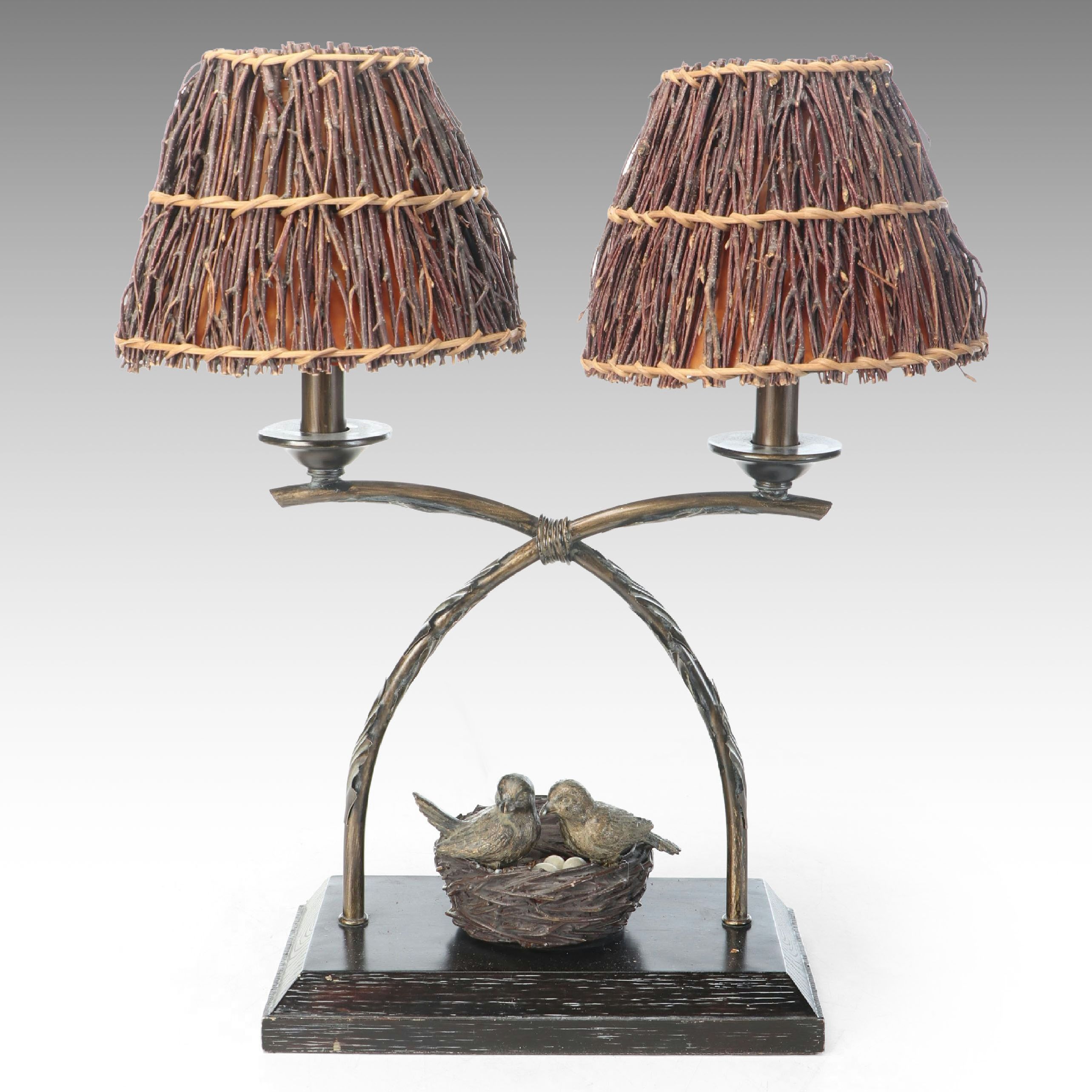 Bird Nest Metal Double Accent Light