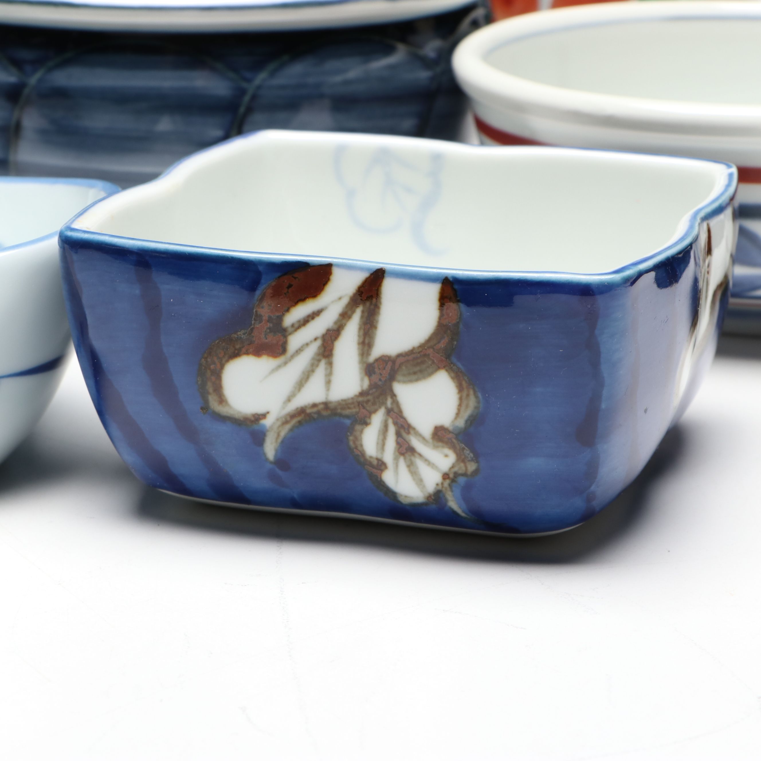 Japanese Arita Ware Porcelain Jar, Bowls, Handled Ashtray and More