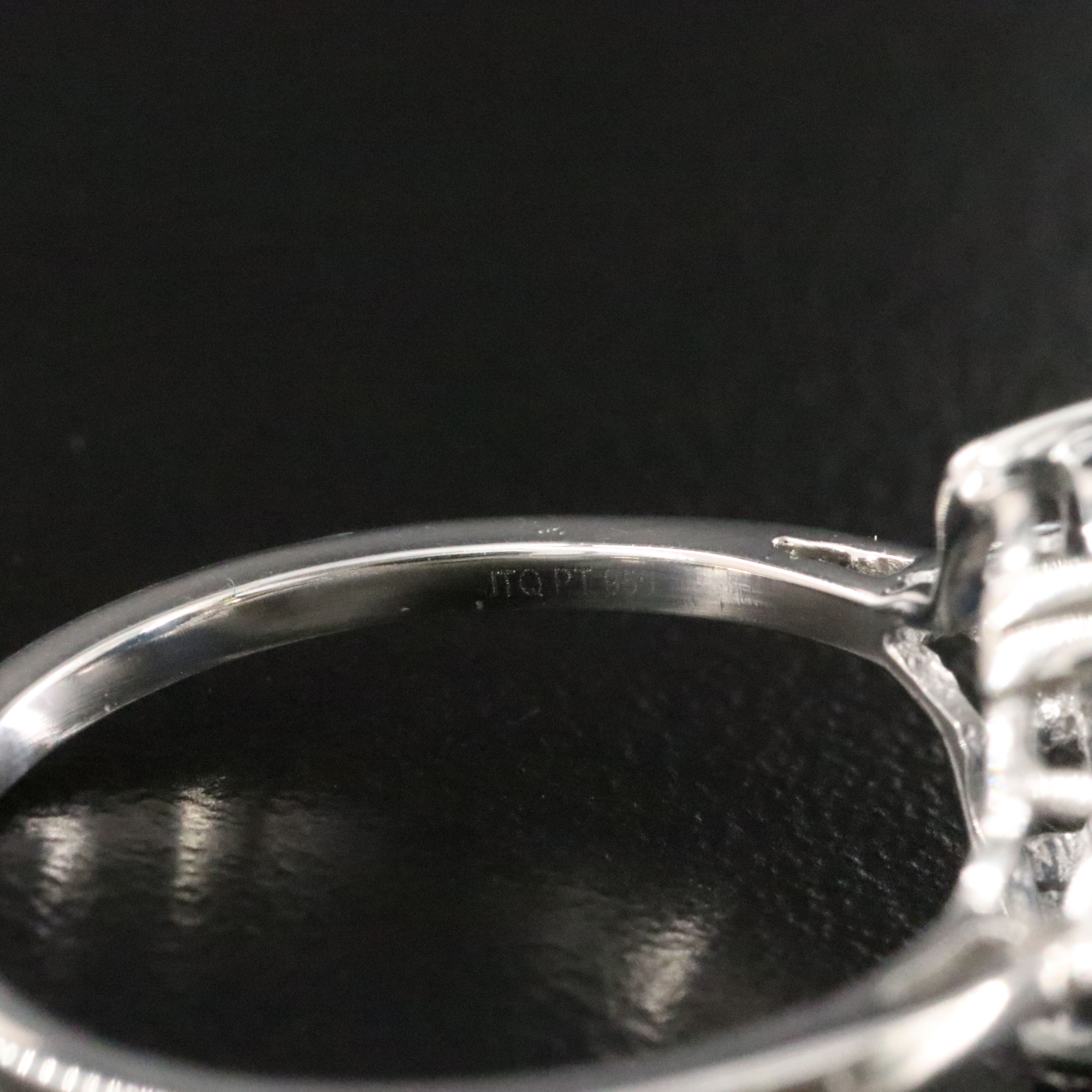 Platinum 5.23 CT Sapphire and White Sapphire Ring