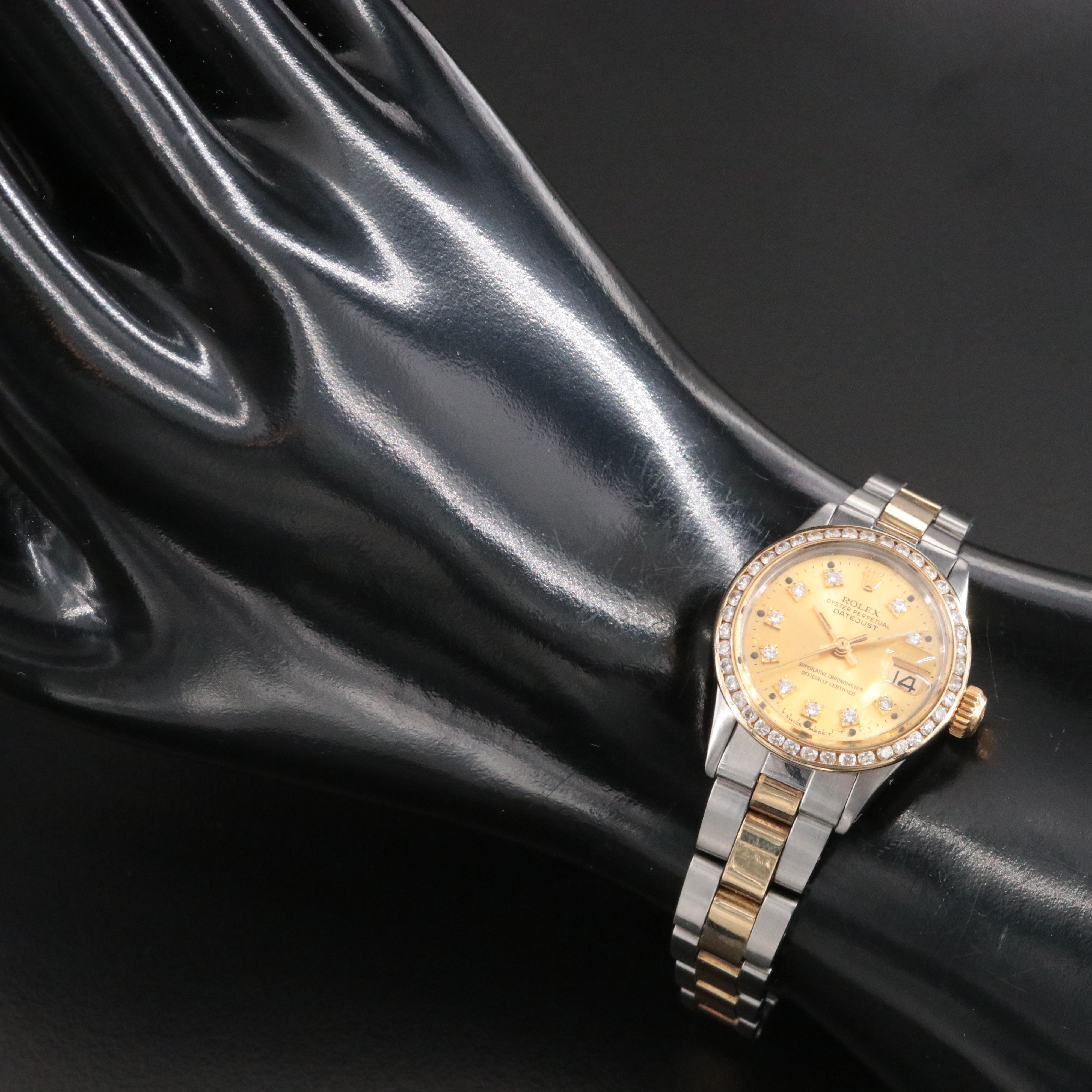 Rolex Oyster Perpetual Date Custom Vintage Watch c.1970