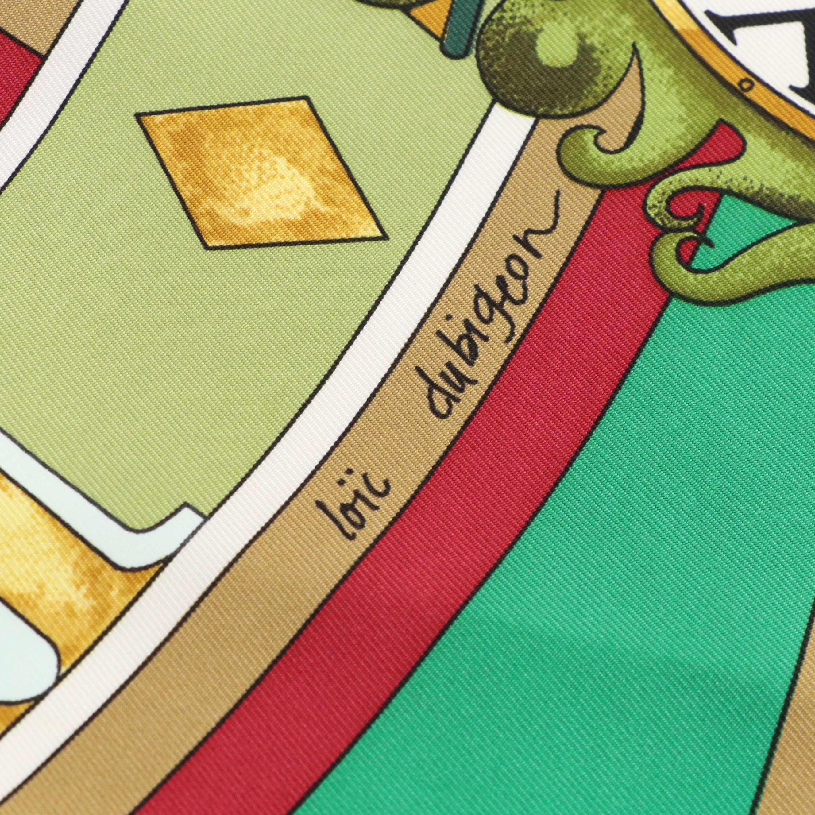 Hermès "Parmi Les Fleurs, Je Compte Les Heures" Scarf 90 in Silk Twill