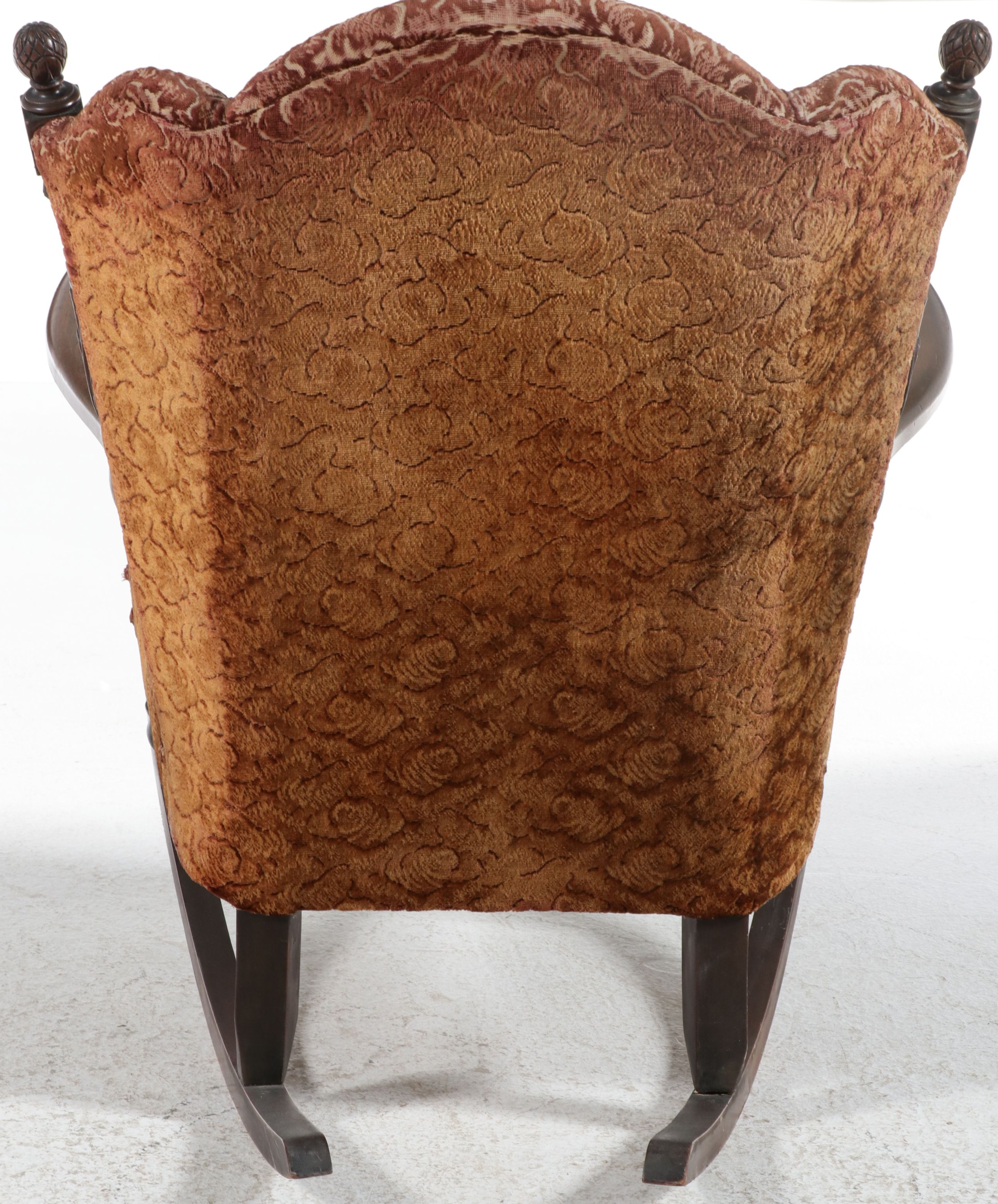 Victorian Carved Walnut Rocking Chair, Late 19th Century