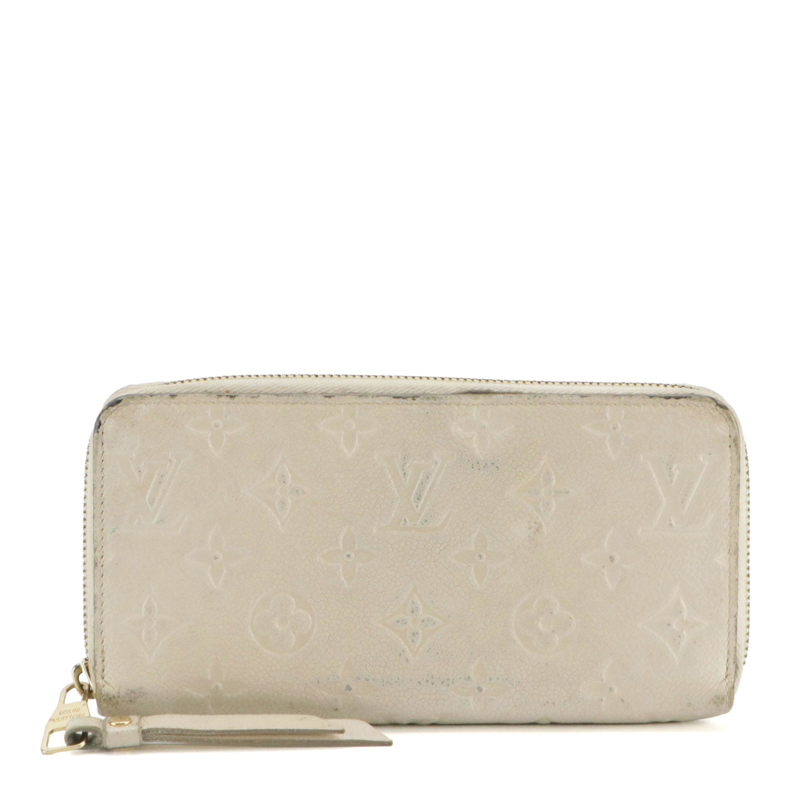 Louis Vuitton Zippy Wallet in Neige Monogram Empreinte Leather