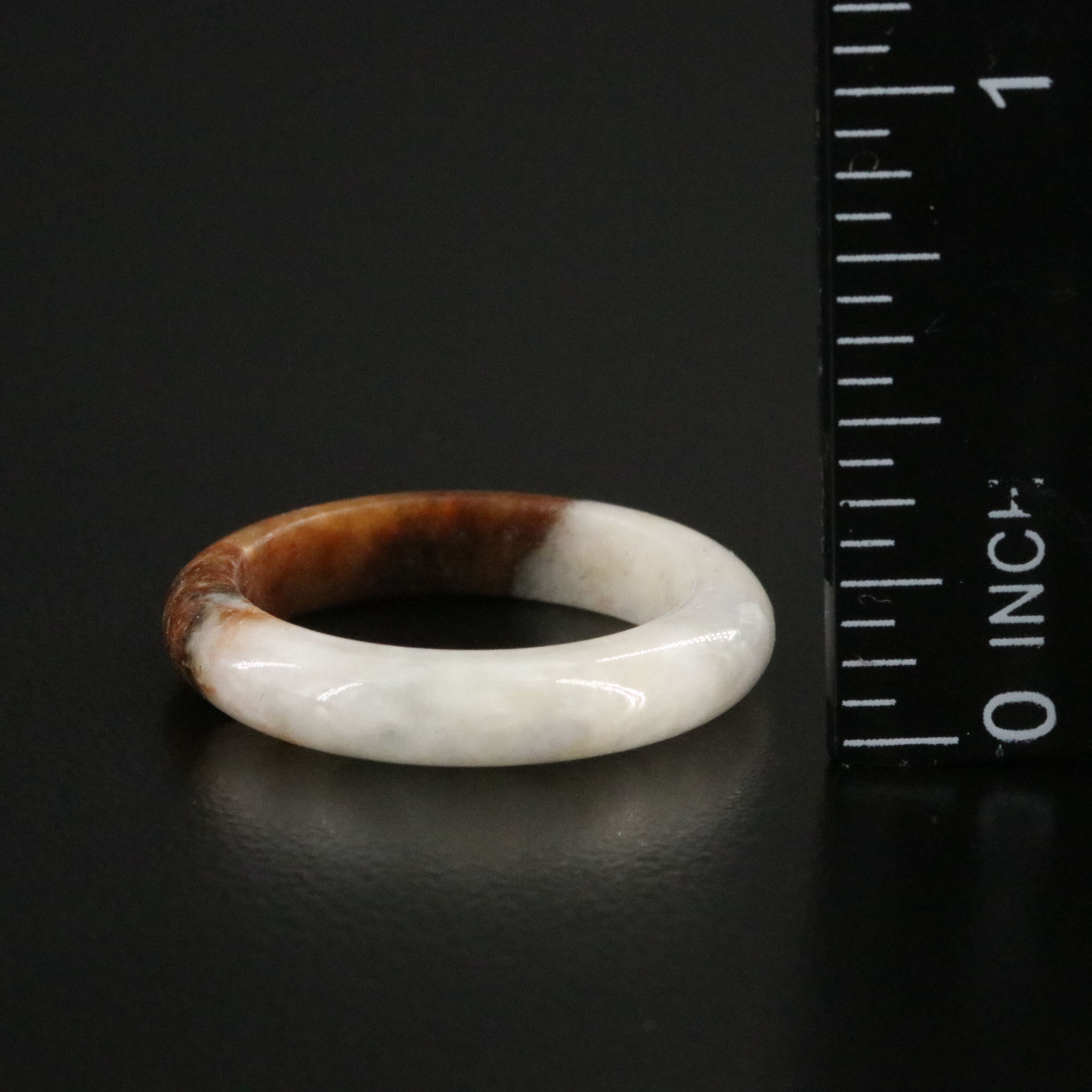 Hololith Nephrite Rings with Expandable Agate Bracelet