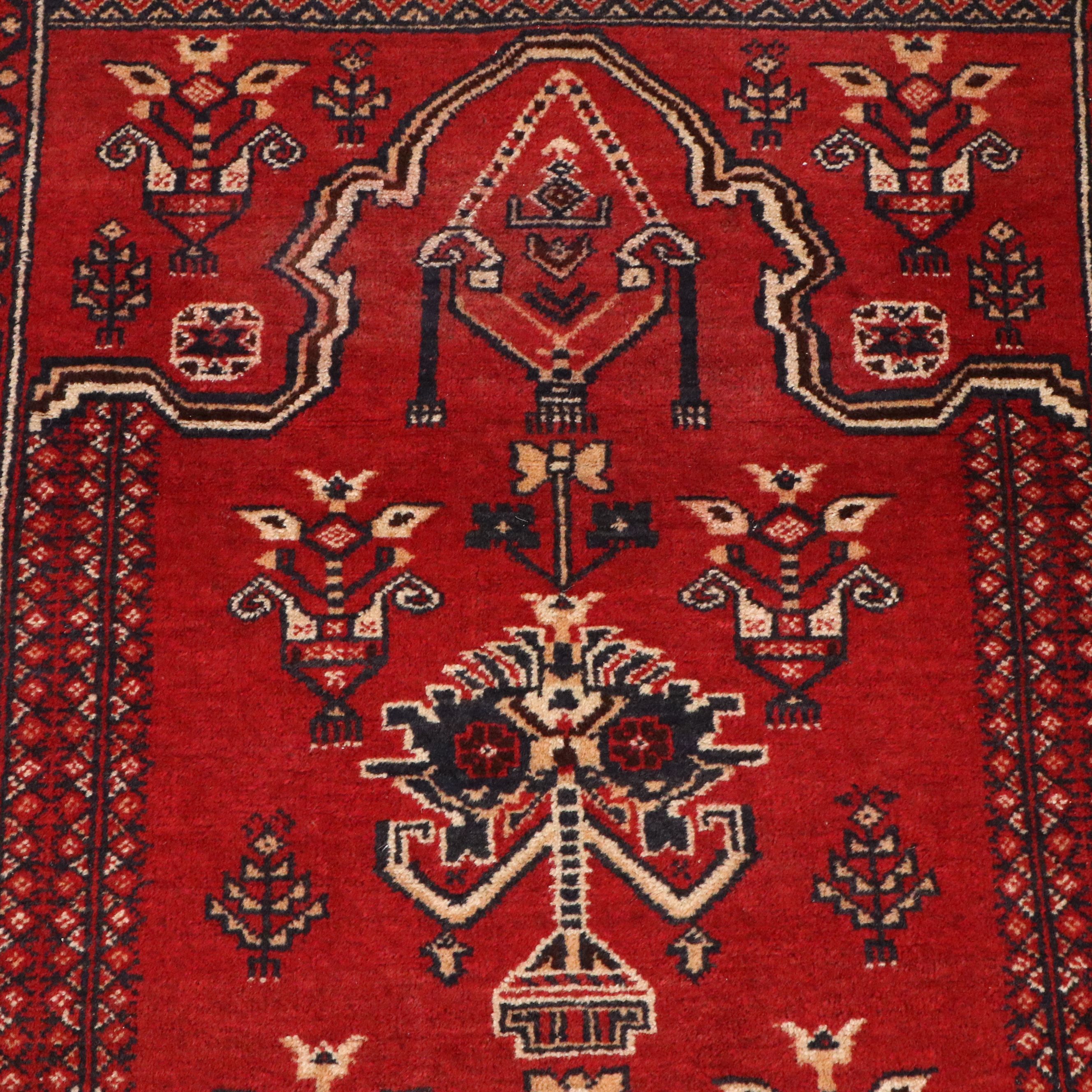 3' x 4'9 Hand-Knotted Afghan Baluch Prayer Rug