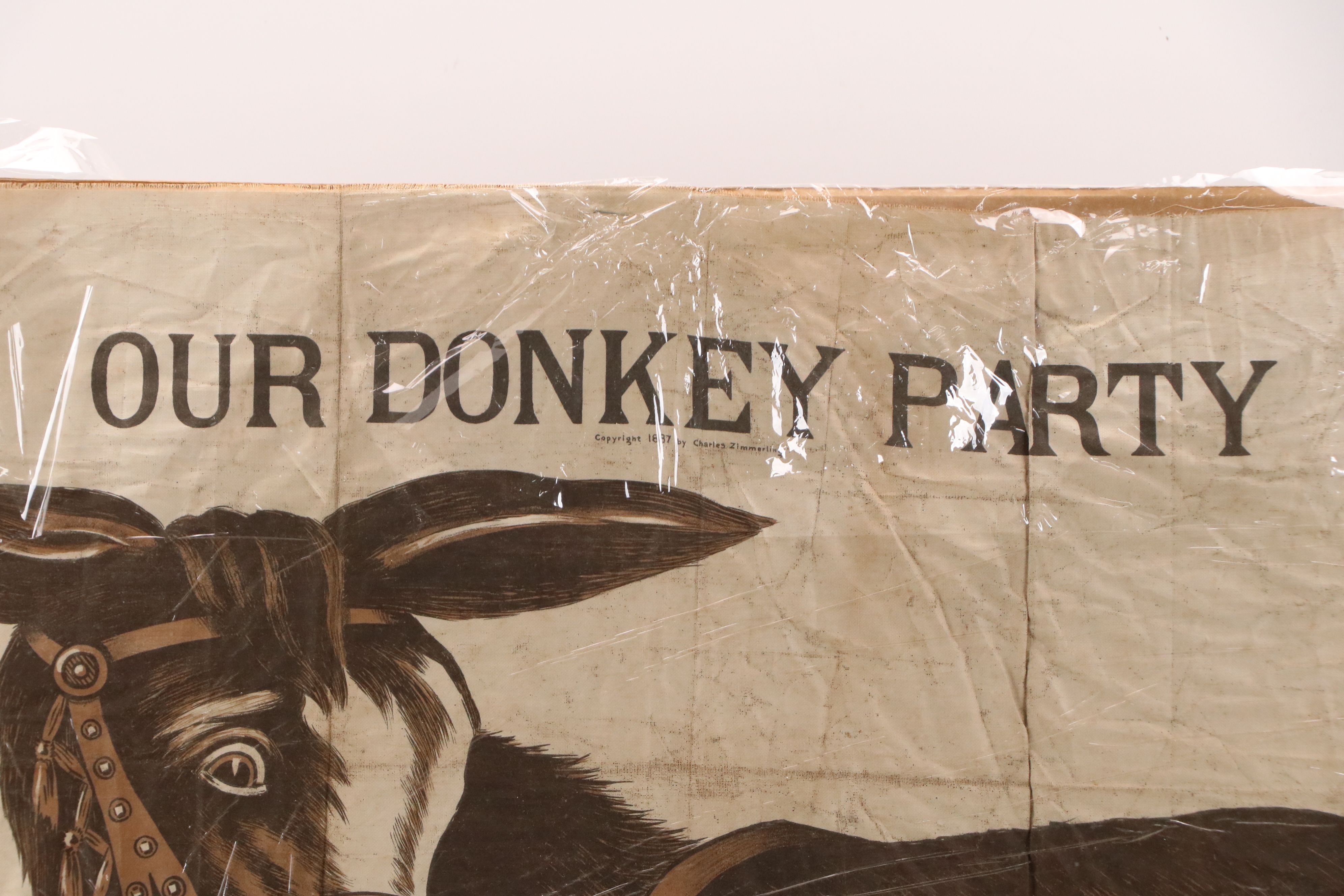 Lithograph After Charles Zimmerling "Our Donkey Party"