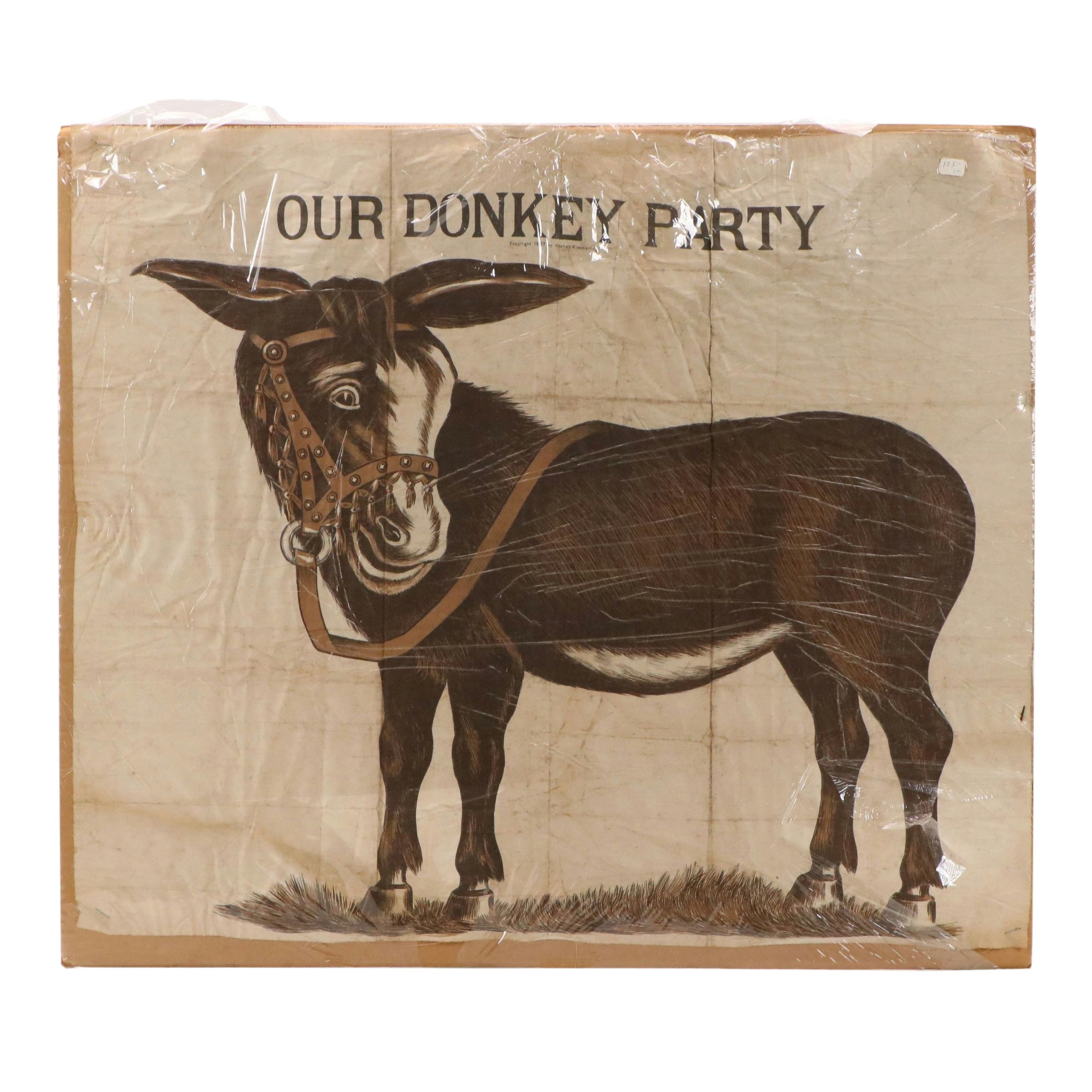 Lithograph After Charles Zimmerling "Our Donkey Party"