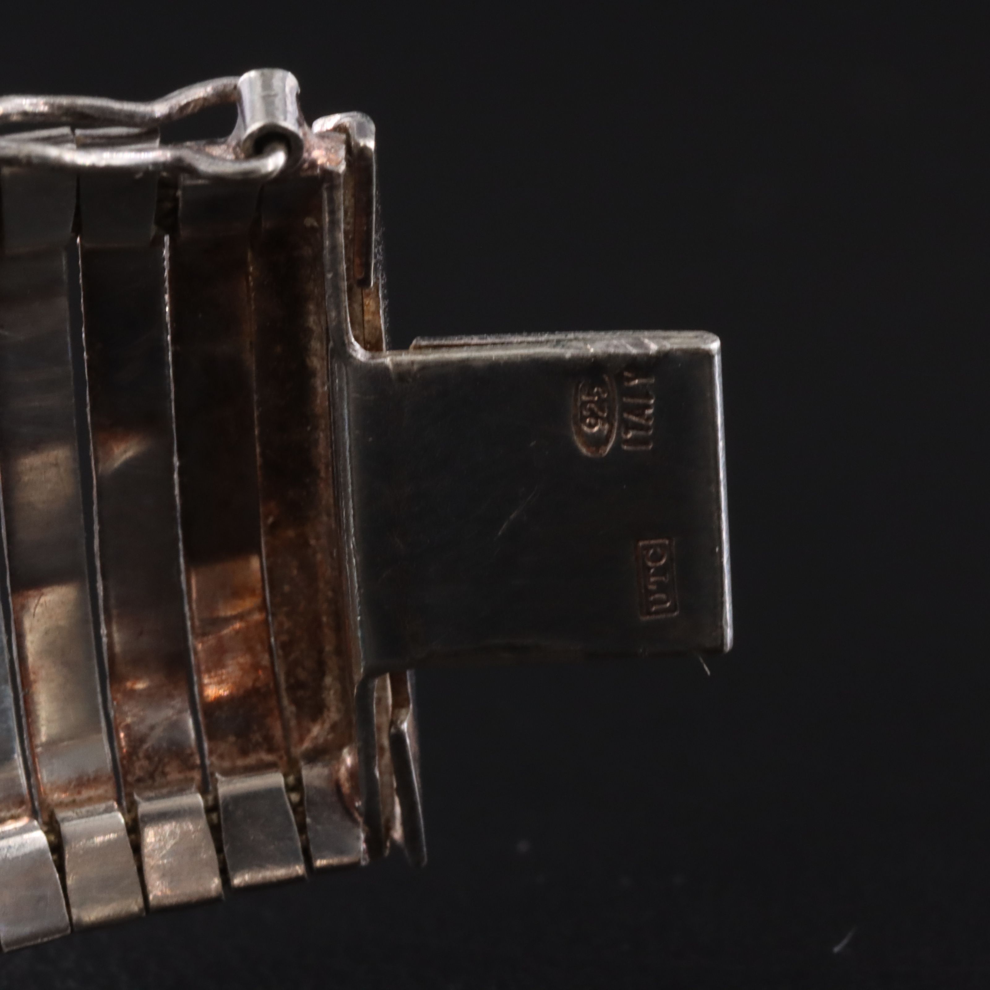 Italian Sterling Diamond-Cut Style Omega Chain Bracelet