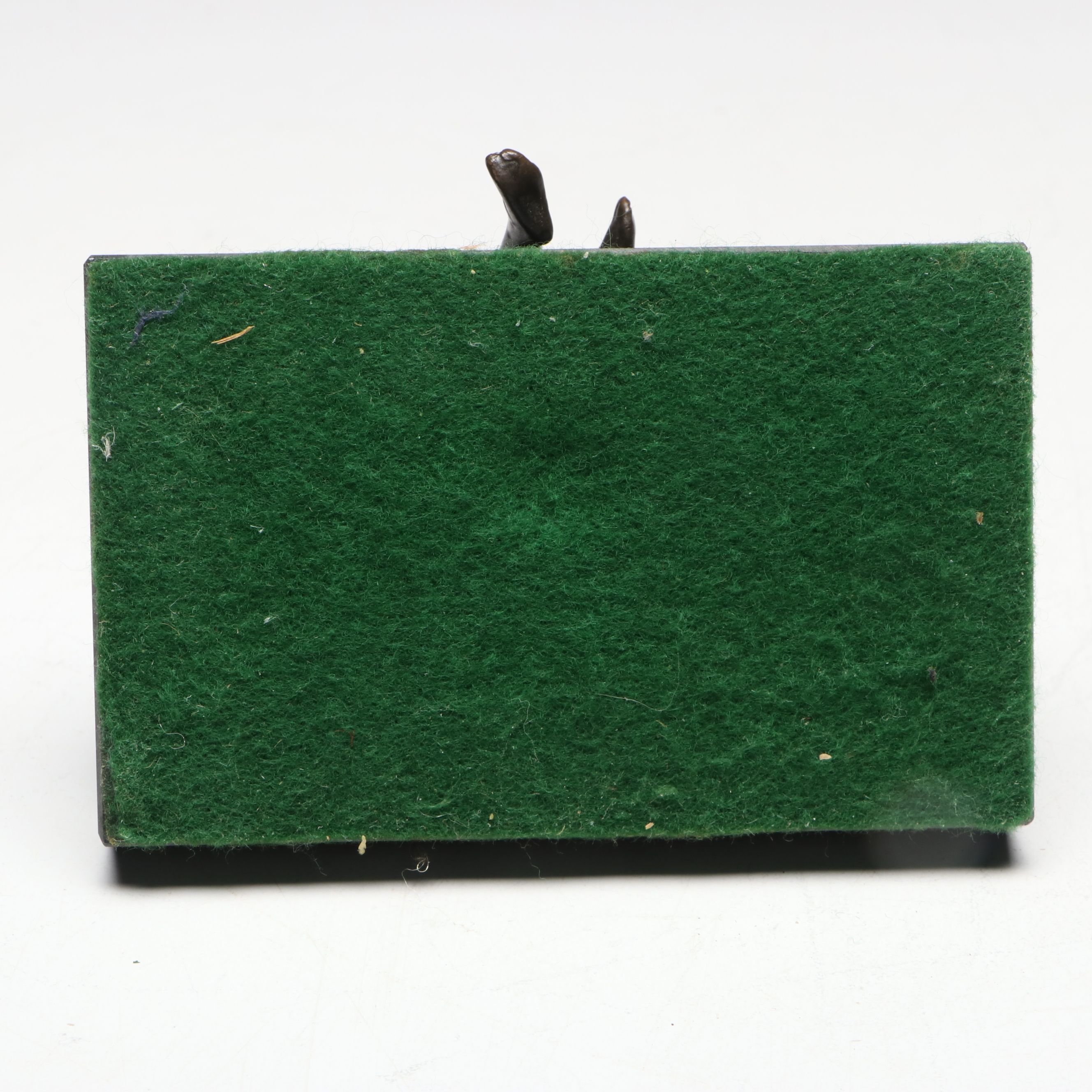 French Ferrand Bronze and Marble Cherub Paperweight, 20th Century