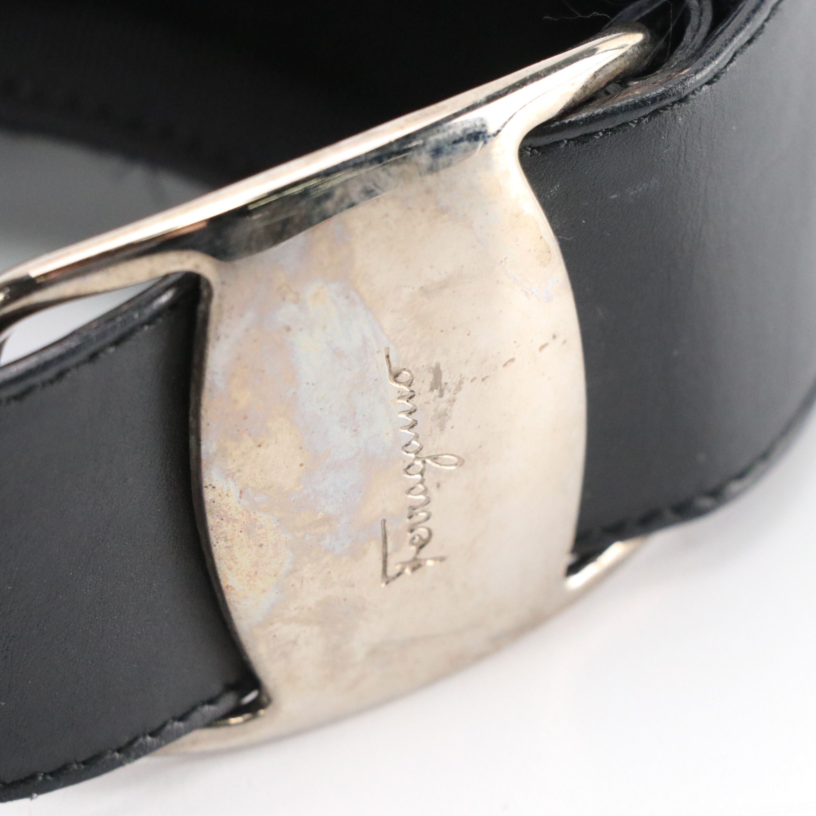 Salvatore Ferragamo Large Hobo Shoulder Bag in Black Nylon Canvas and Leather