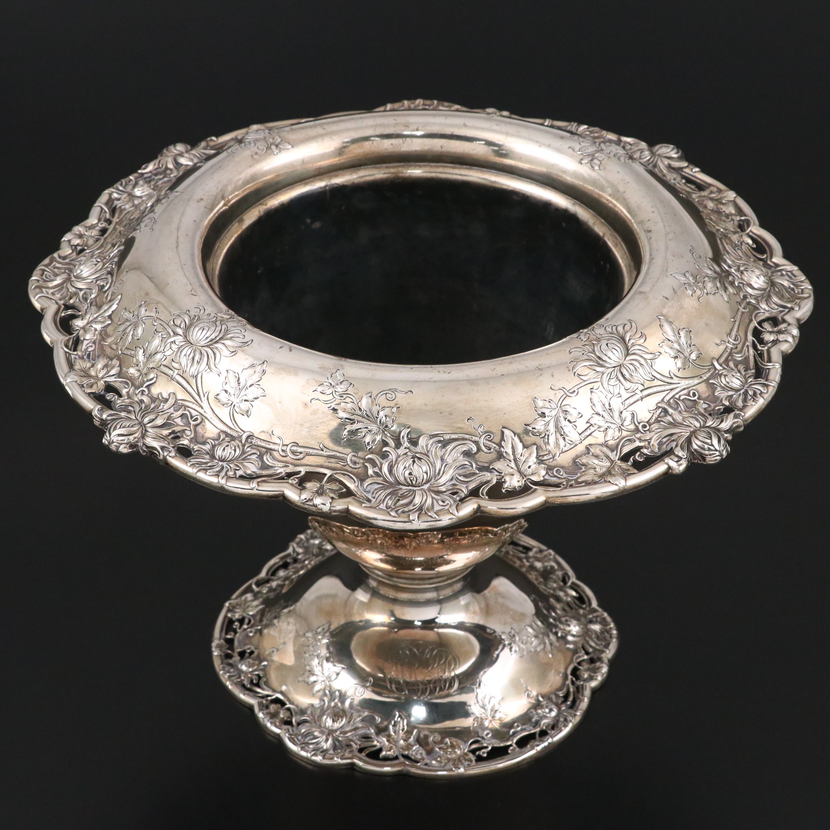 Sterling Silver Pierced Rim Ice Bucket