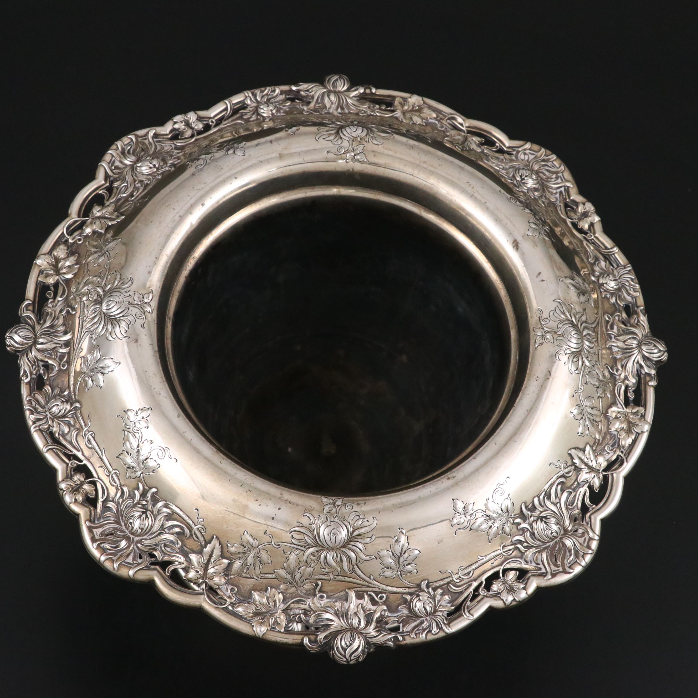 Sterling Silver Pierced Rim Ice Bucket