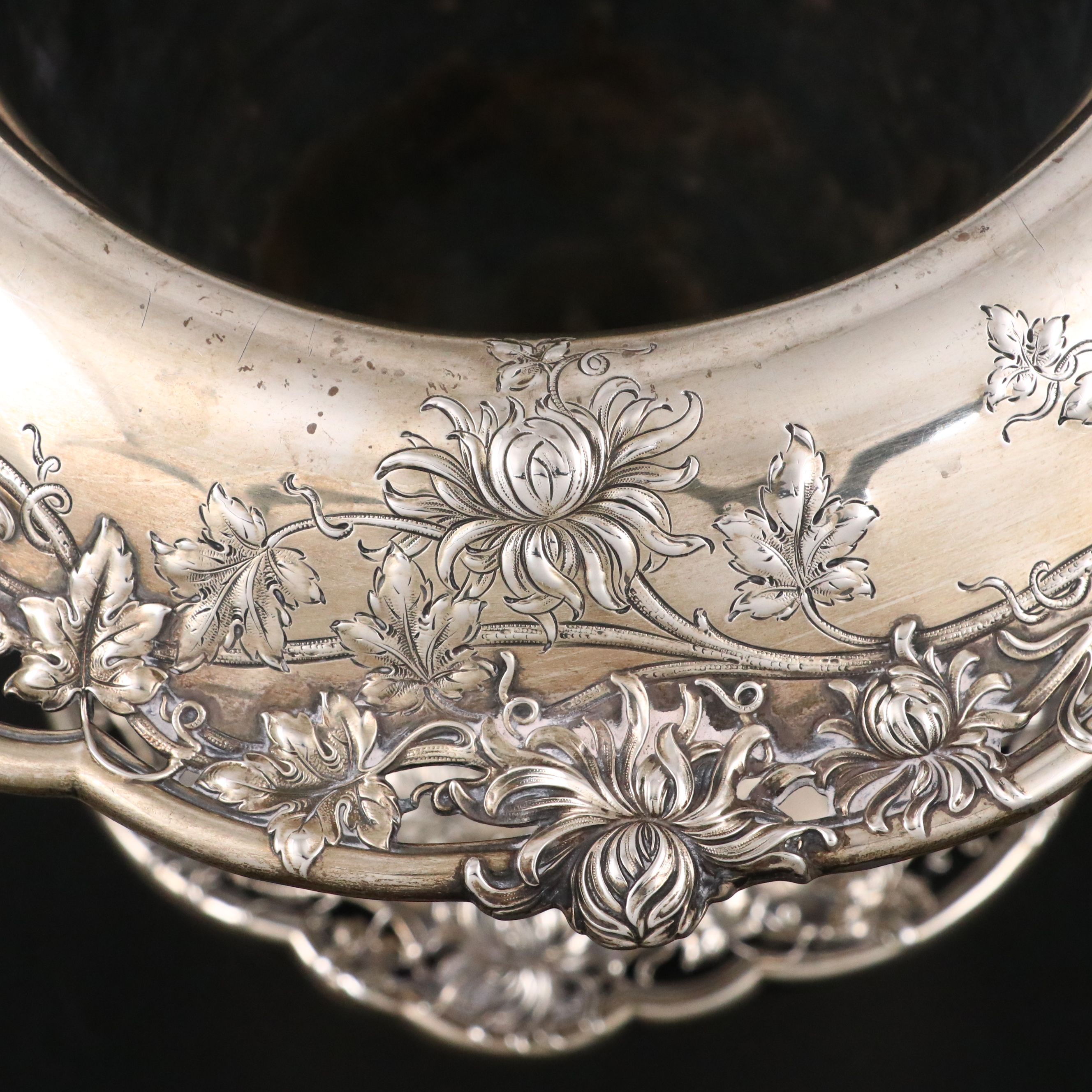 Sterling Silver Pierced Rim Ice Bucket