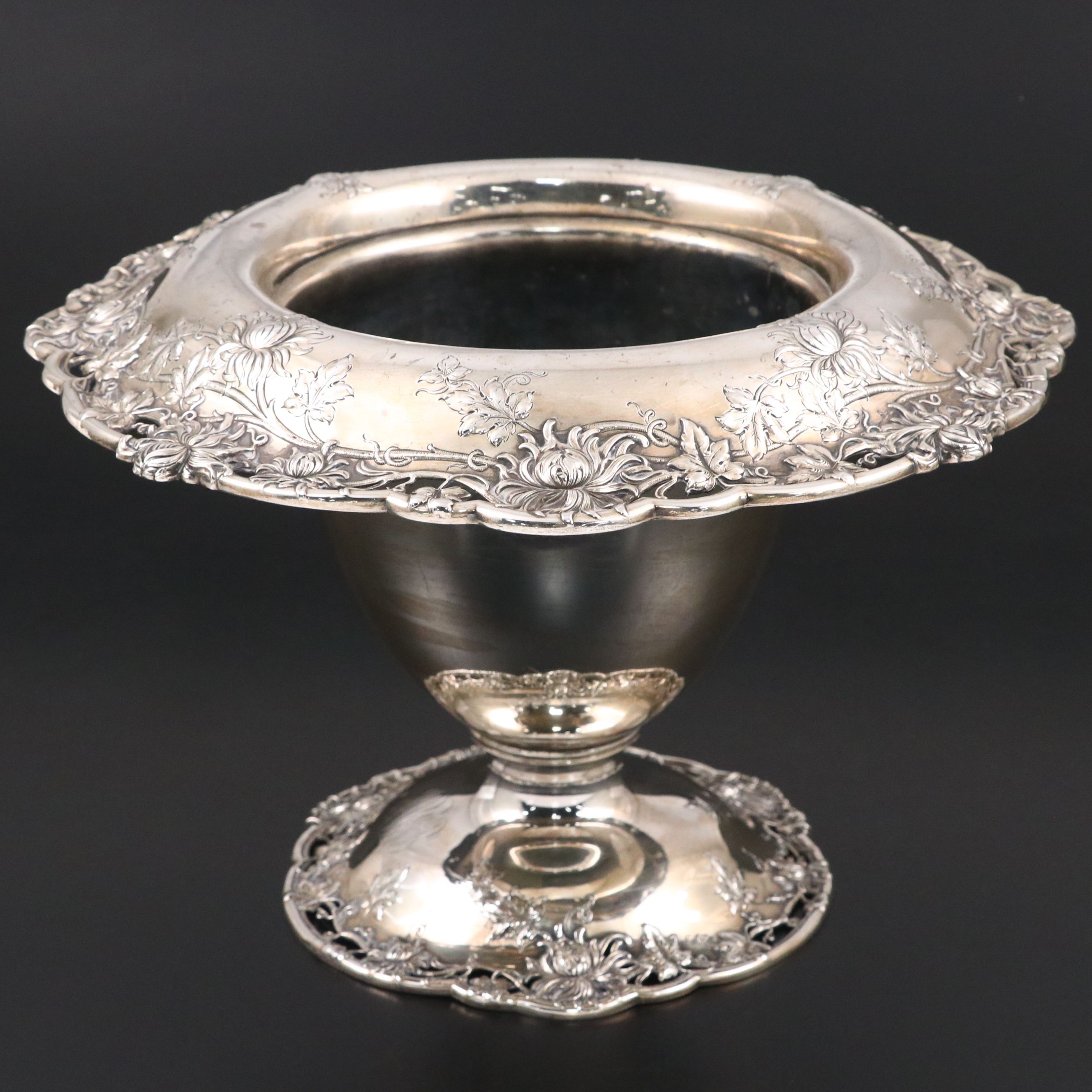 Sterling Silver Pierced Rim Ice Bucket
