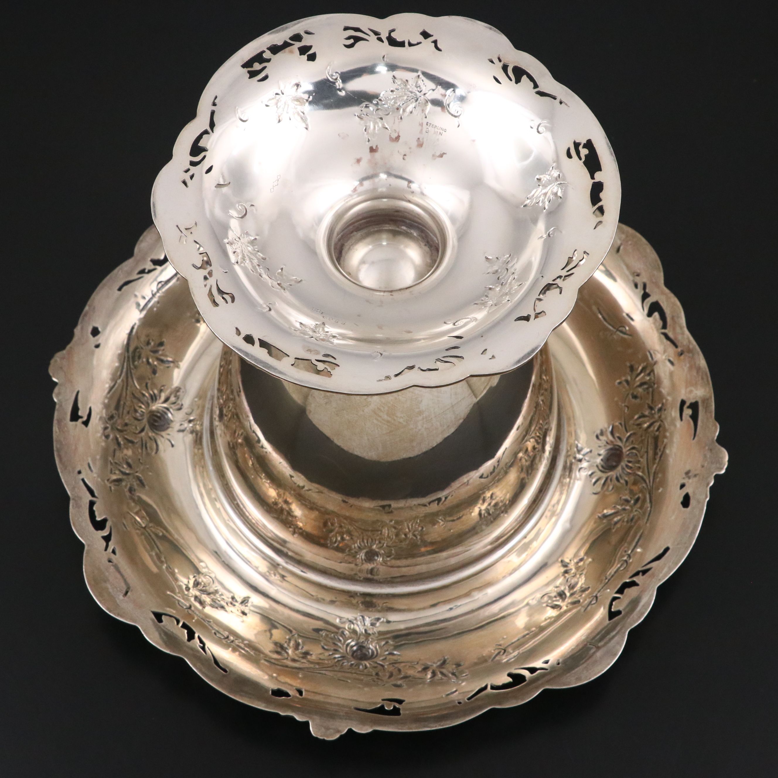 Sterling Silver Pierced Rim Ice Bucket