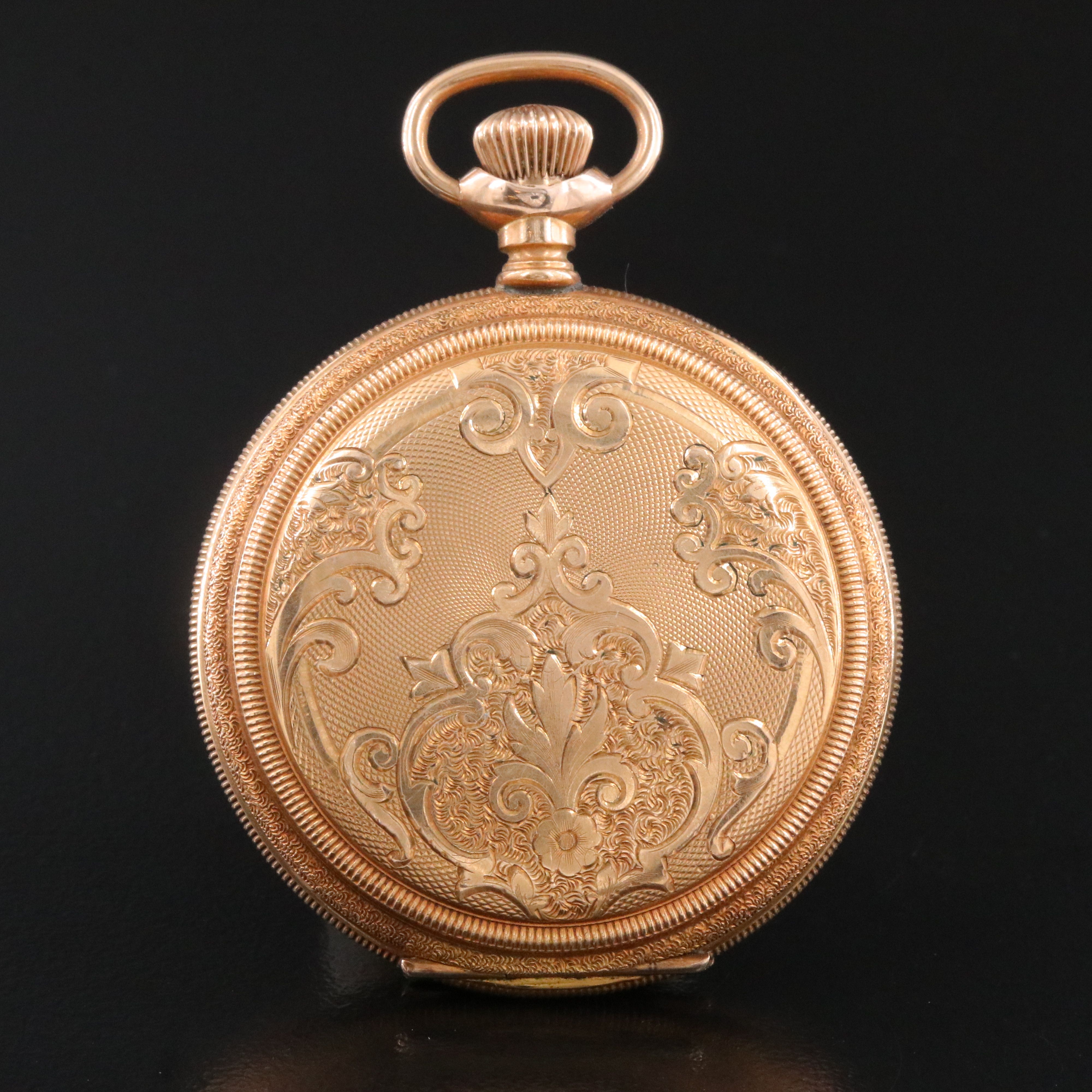 Waltham Ornate Gold-Filled Pocket Watch