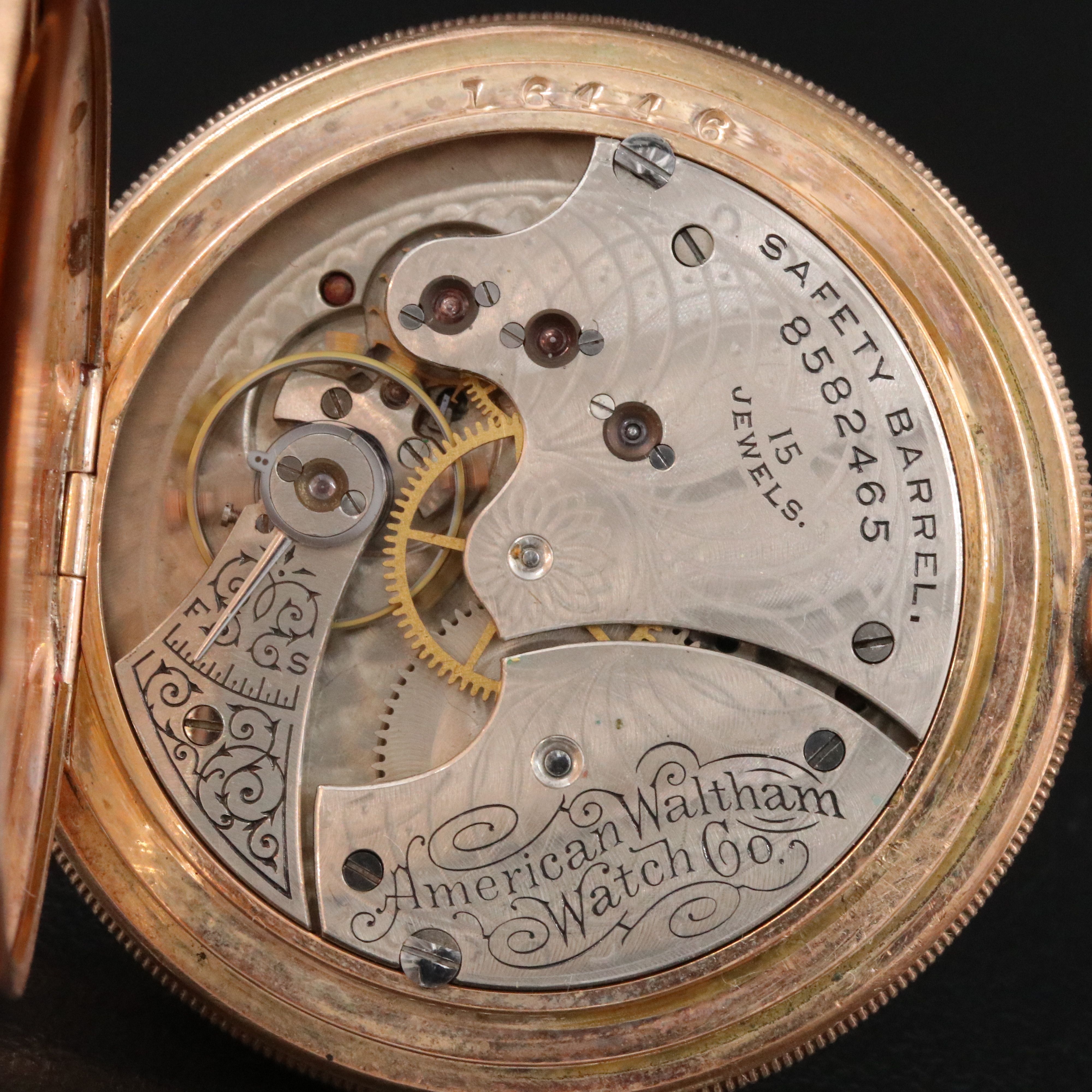 Waltham Ornate Gold-Filled Pocket Watch