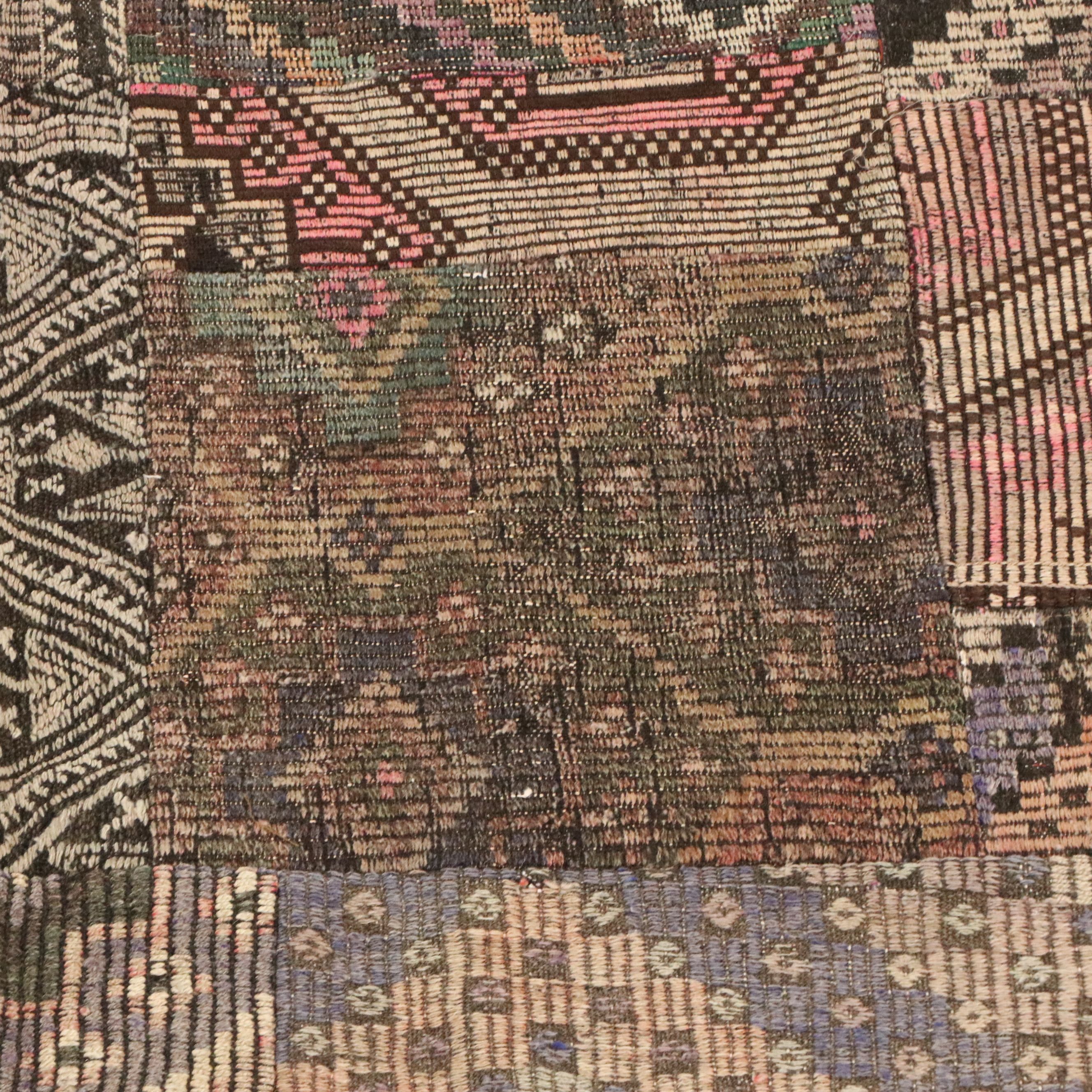 6'8 x 9'11 Handmade Turkish Patchwork Area Rug