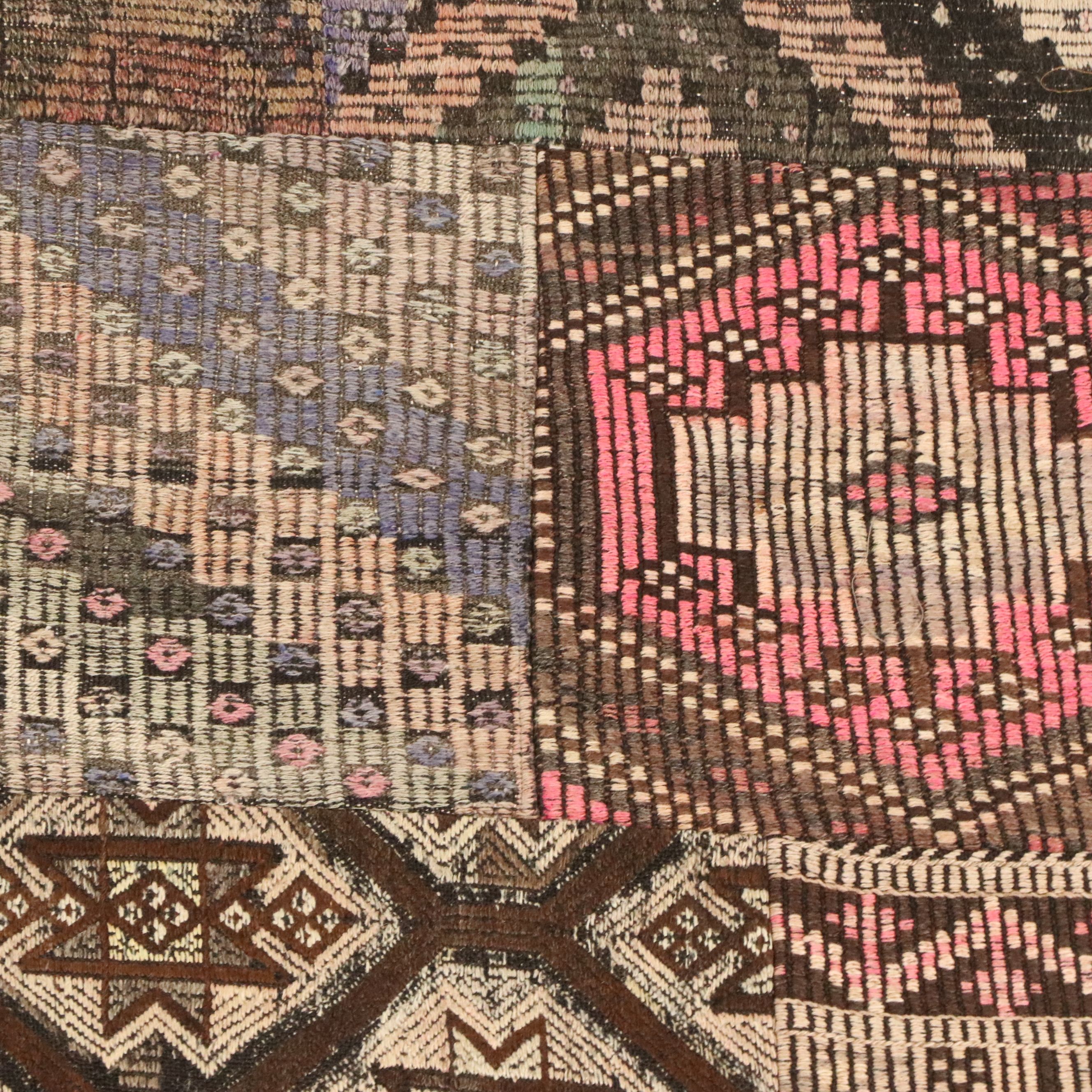 6'8 x 9'11 Handmade Turkish Patchwork Area Rug