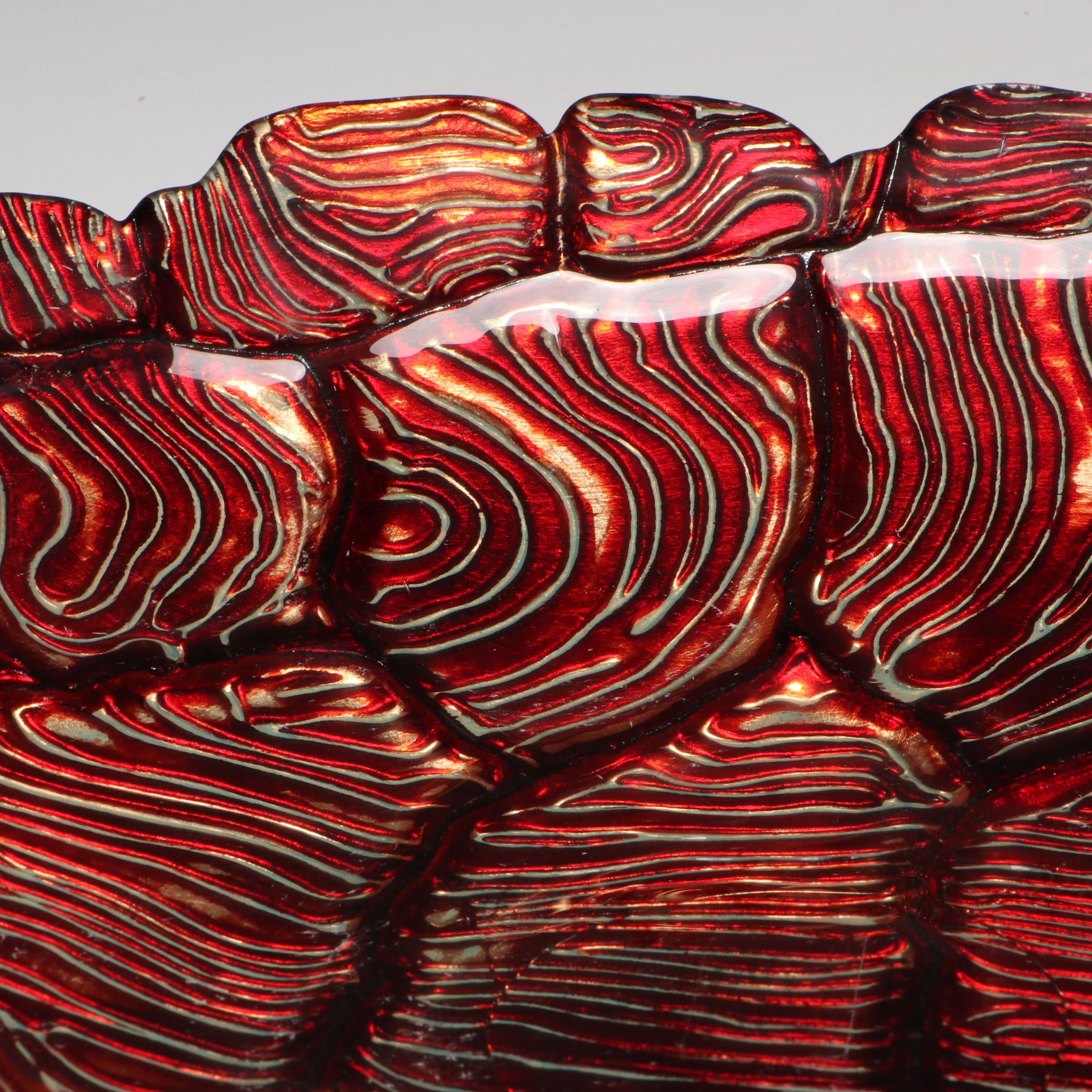 Glass Turtle Shell Centerpiece Bowl