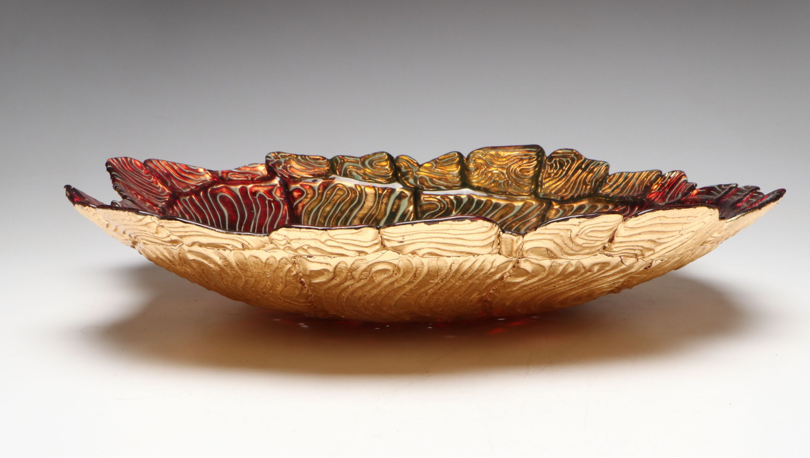 Glass Turtle Shell Centerpiece Bowl