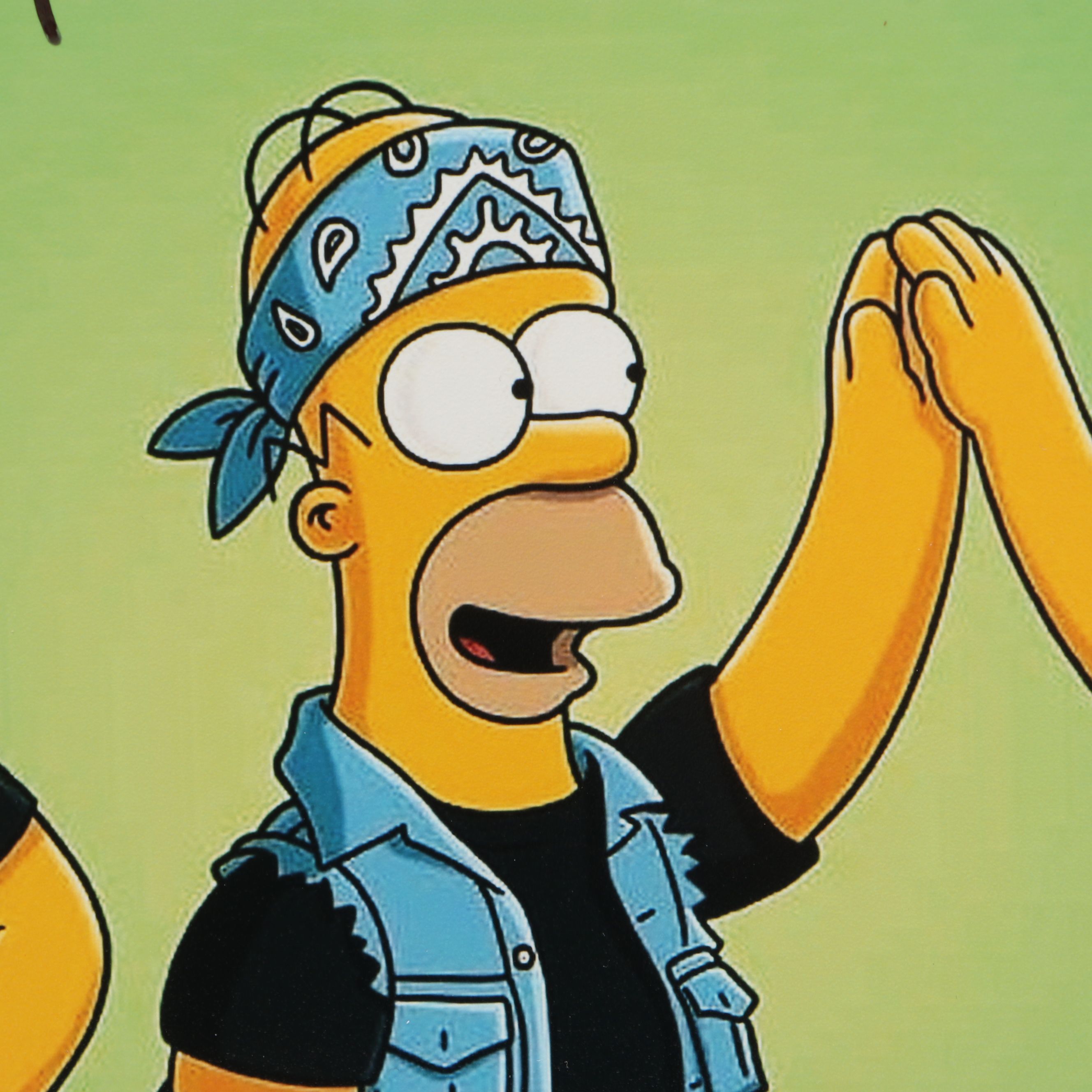 Cheech & Chong Signed "The Simpsons" Print, PSA/DNA