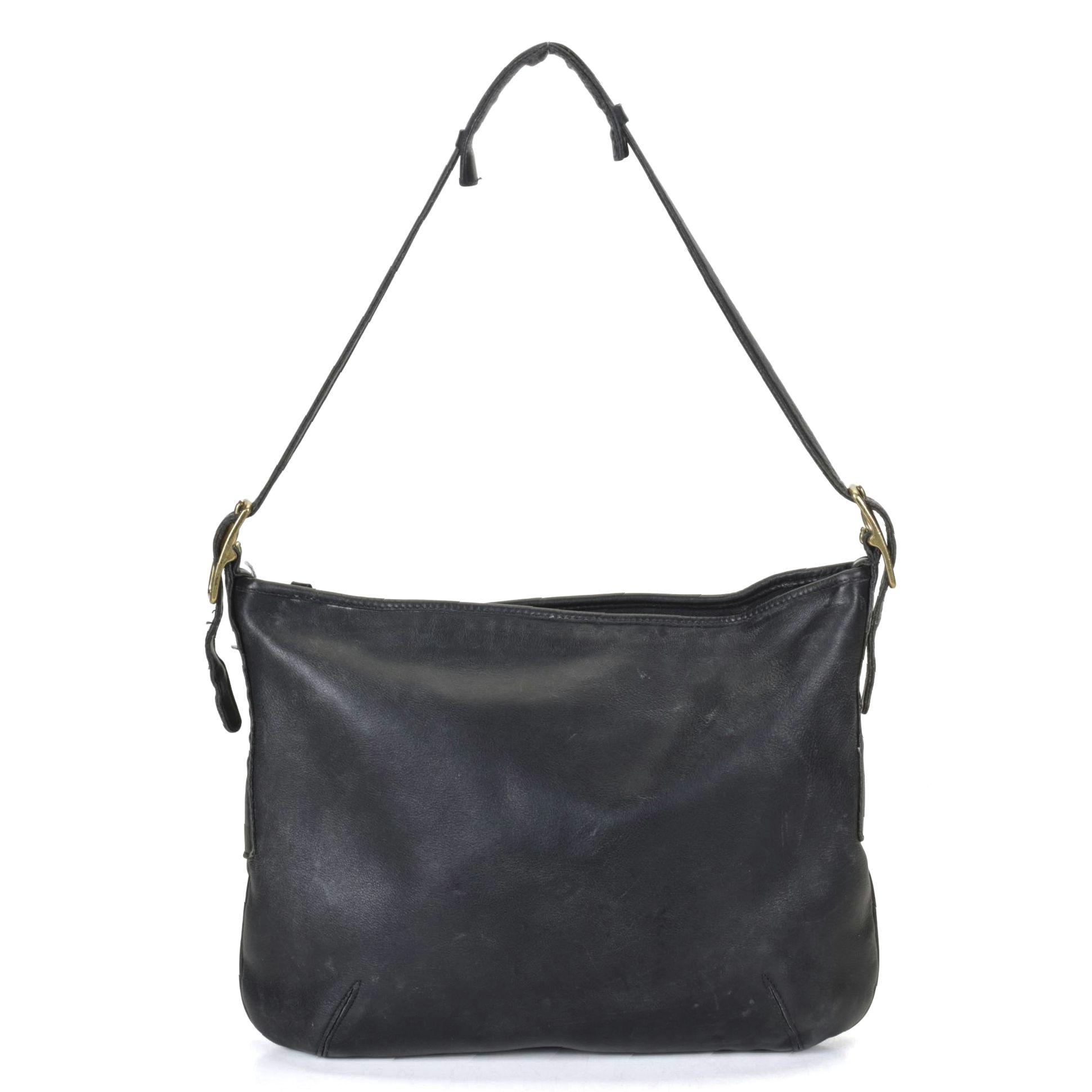Coach Legacy East Black Leather Medium Hobo Shoulder Bag