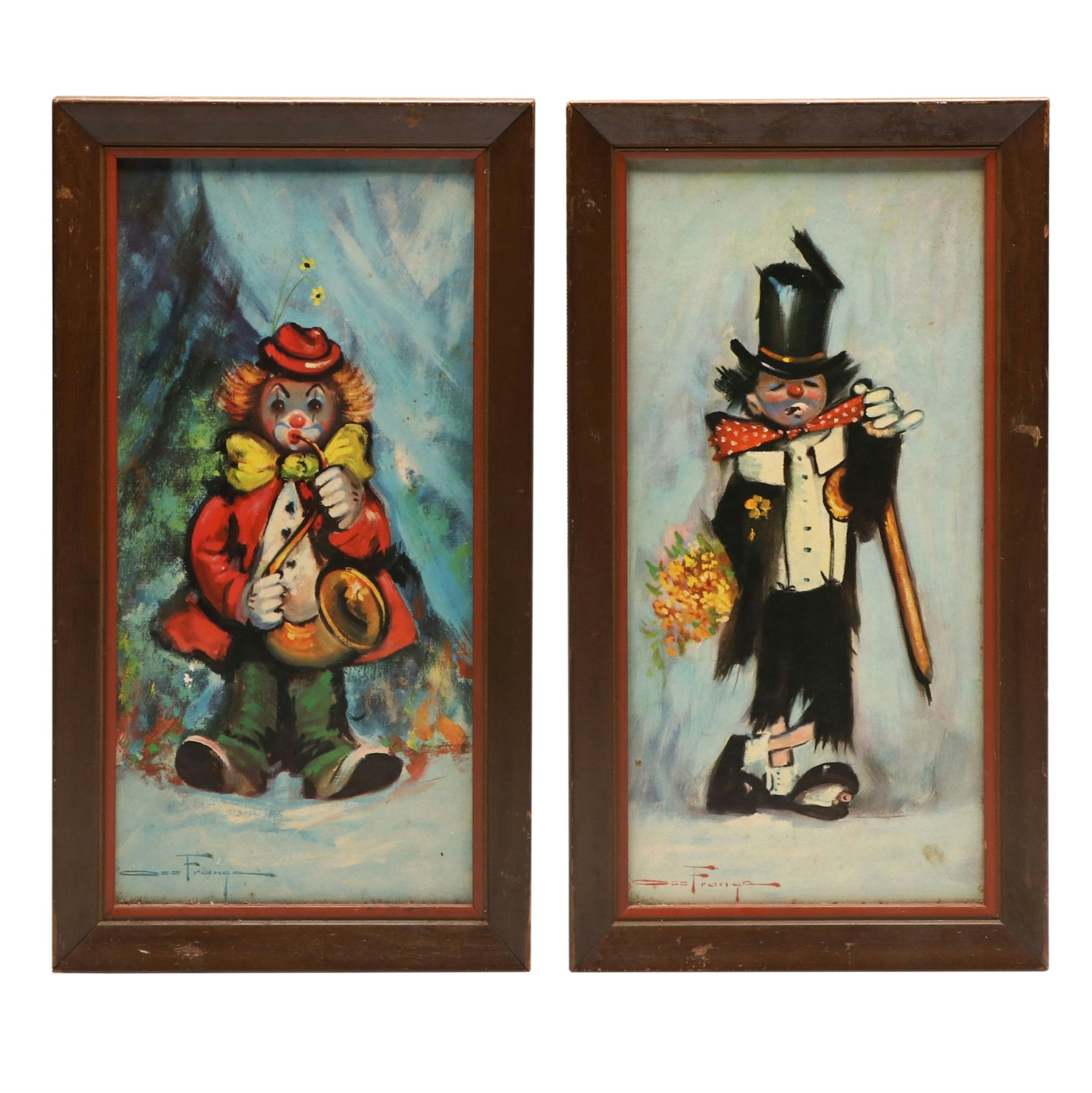 Framed Ozz Franca Prints of Clowns