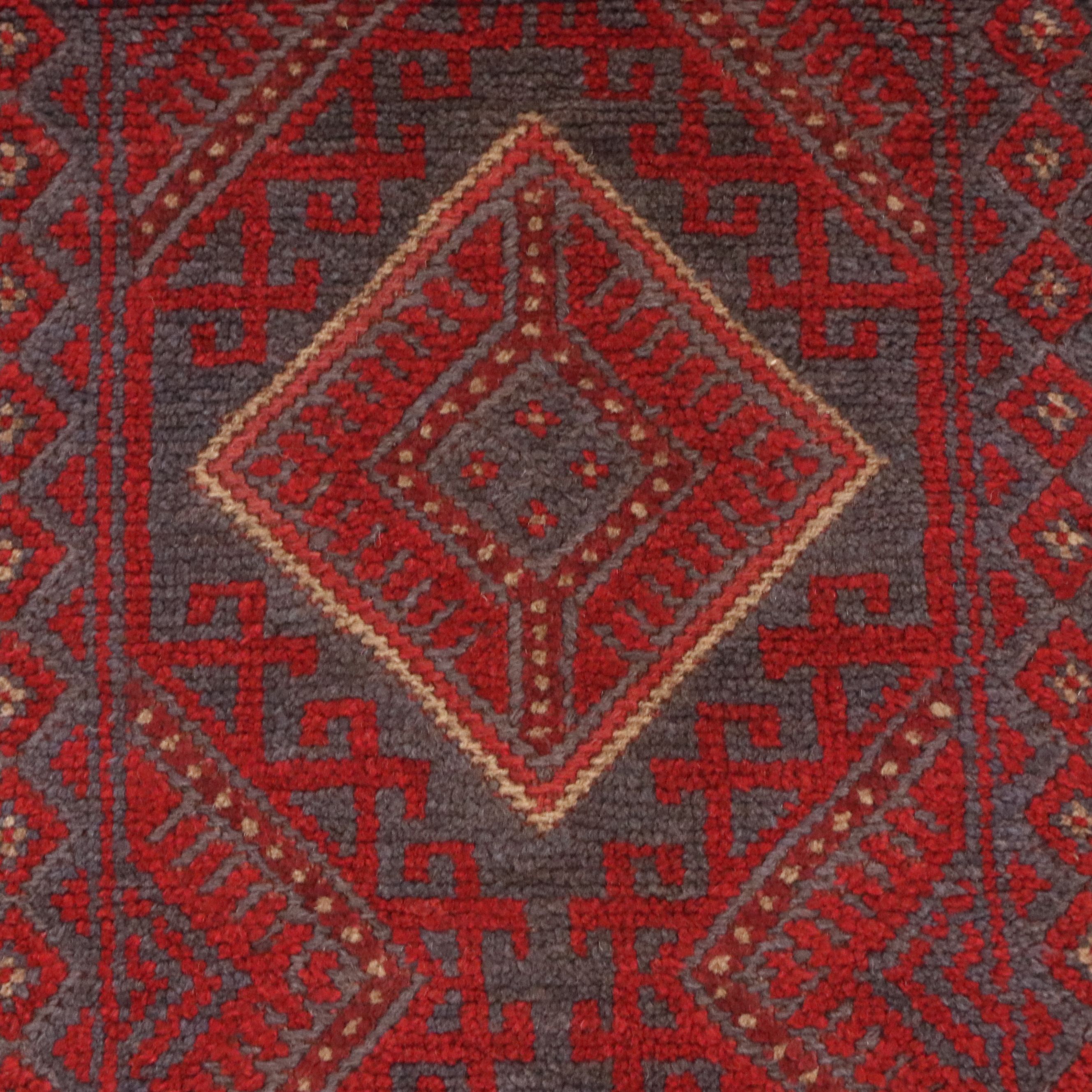 2' x 8'8 Handmade Afghan Mashwani Carpet Runner