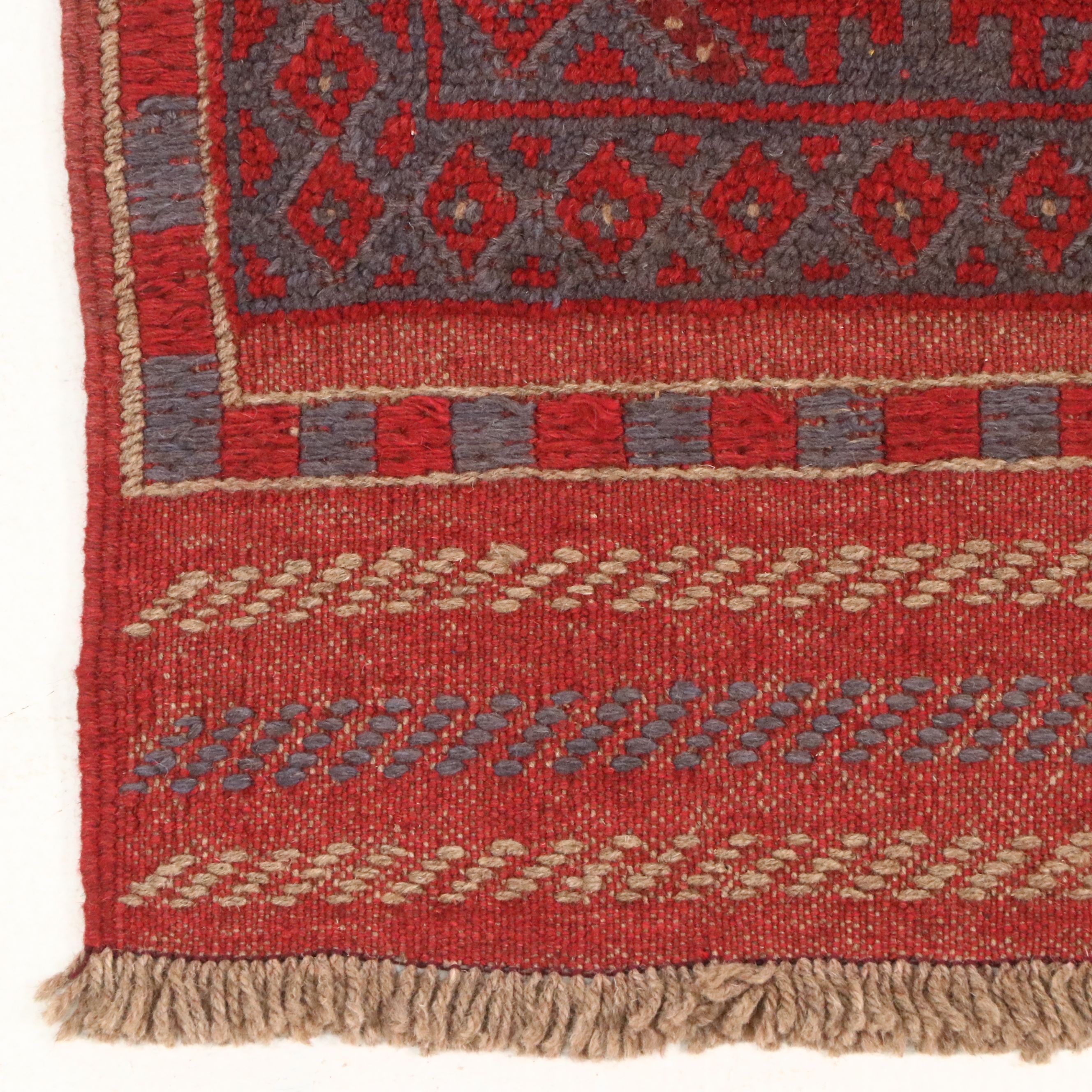 2' x 8'8 Handmade Afghan Mashwani Carpet Runner