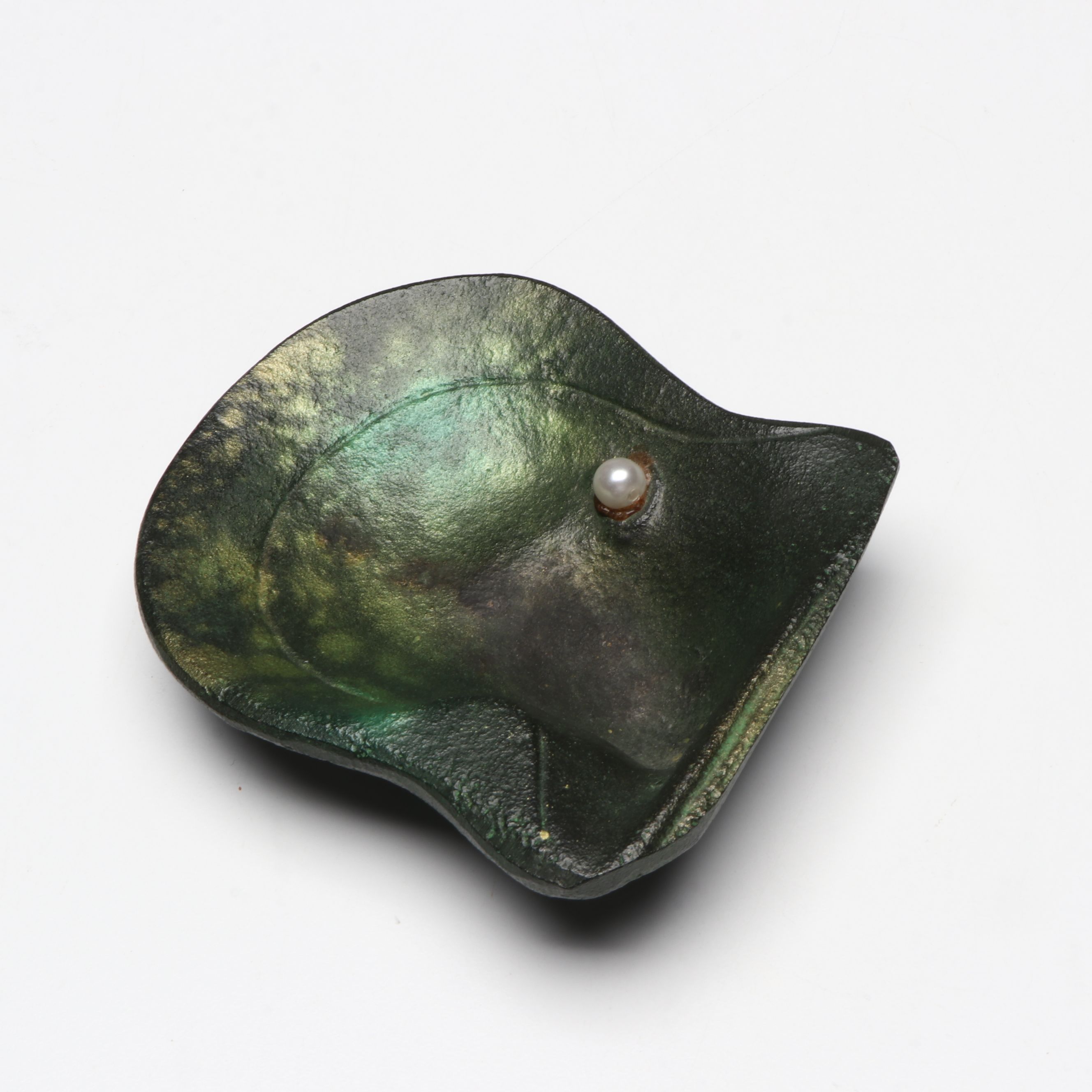 Japanese Hand-Painted Wooden Dolls and Cast Iron Plates