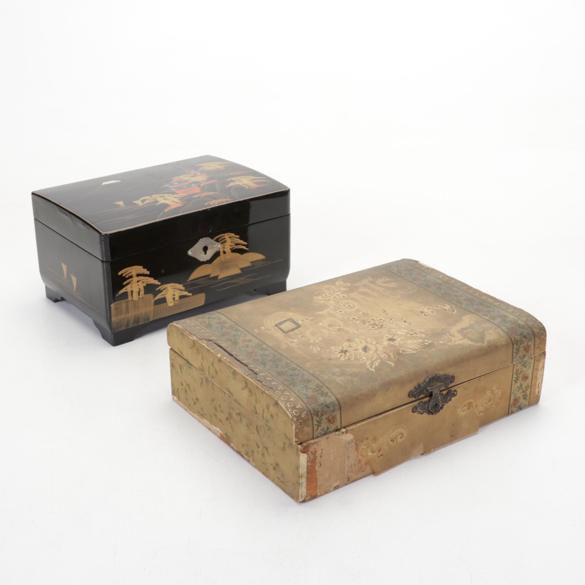 Armor Bronze Bookends with Other Decorative Boxes and Decor, 20th Century