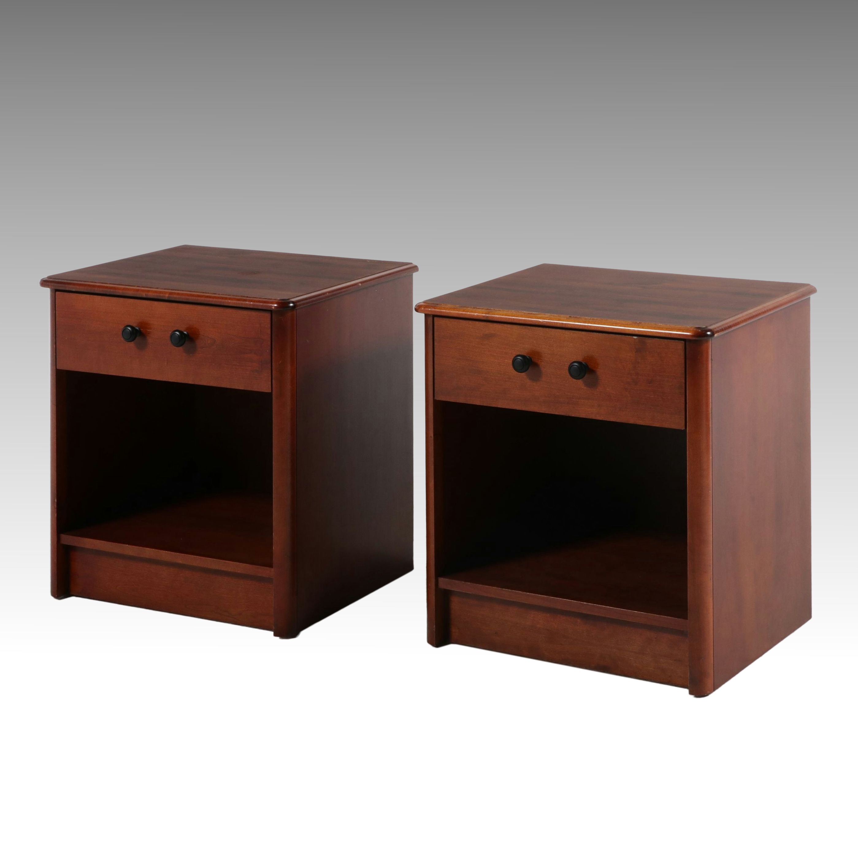 Pair of Othmar Klem Cabinet Co.Wooden Nightstands