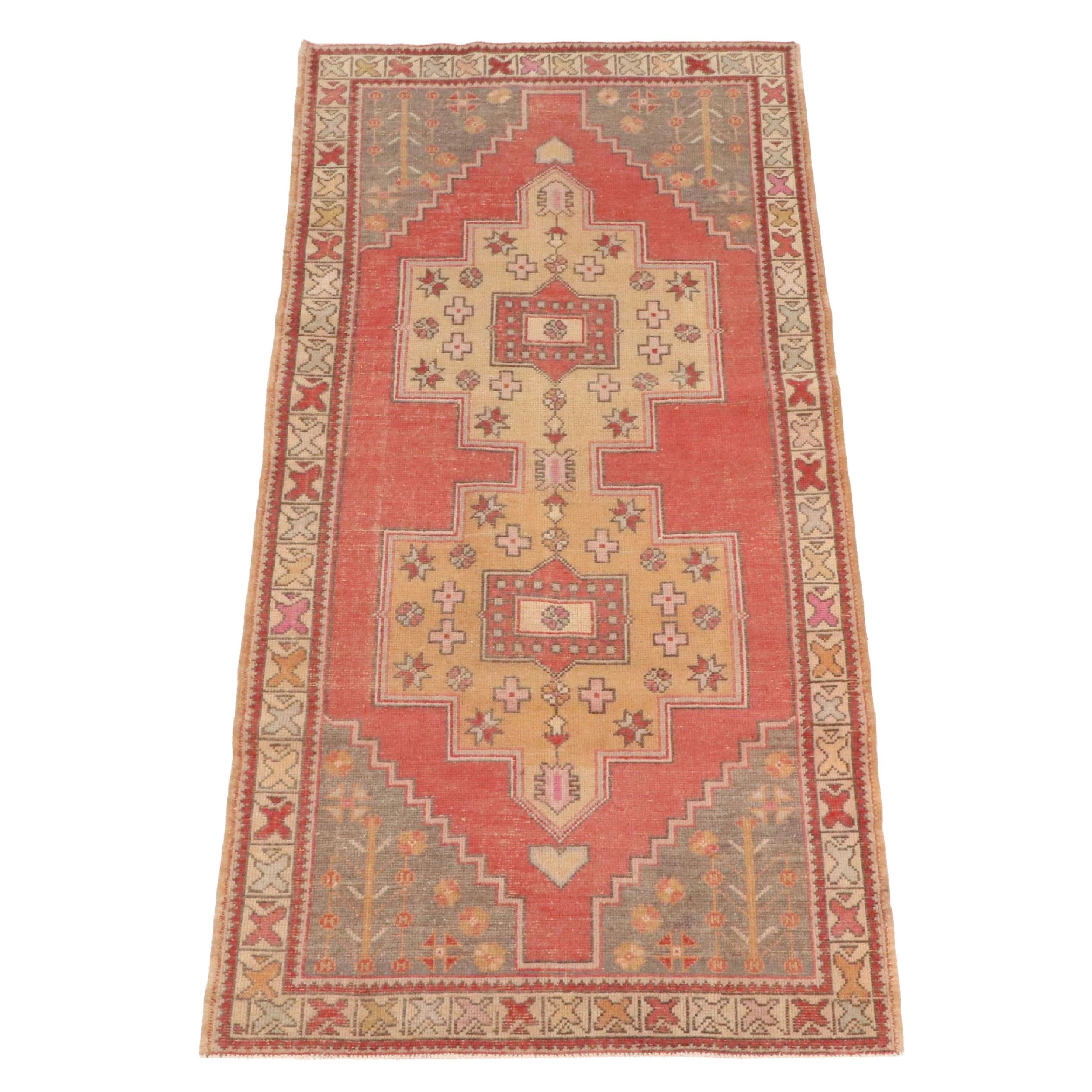 4'3 x 8'9 Hand-Knotted Turkish Anatolian Area Rug