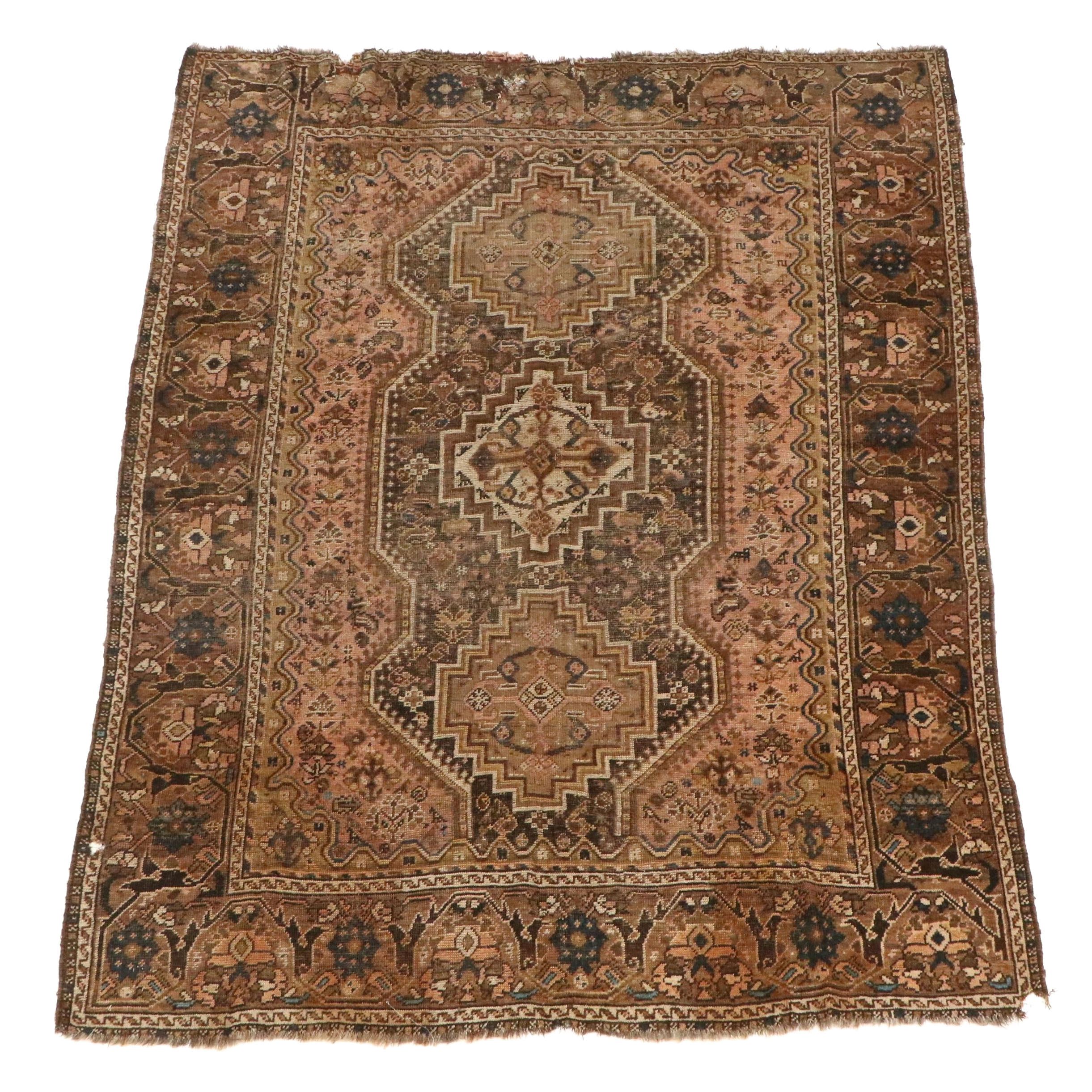 4'11 x 6'6 Hand-Knotted Caucasian Shirvan Area Rug
