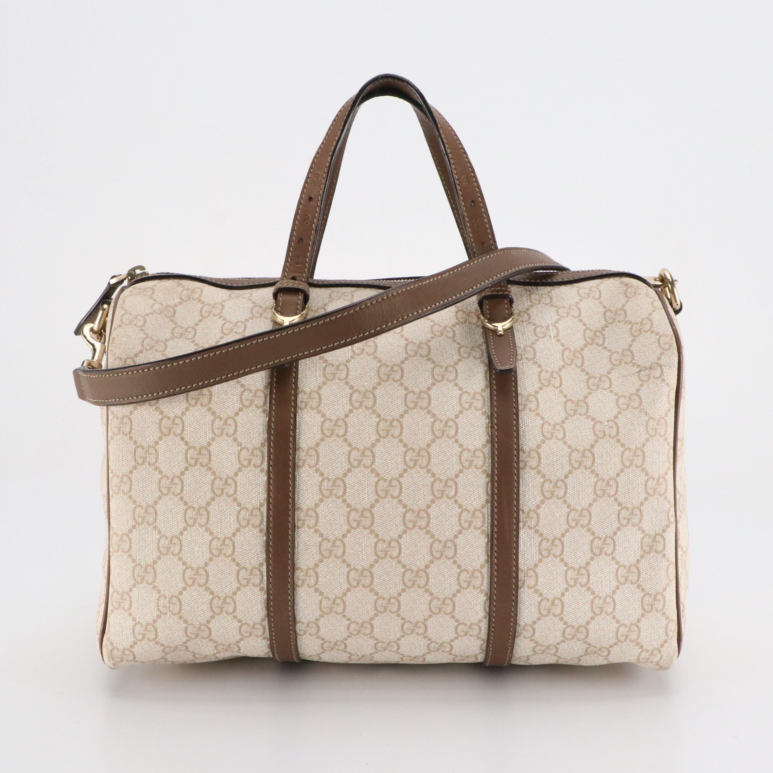 Gucci GG Supreme Canvas and Leather Joy Boston Medium Two-Way Bag