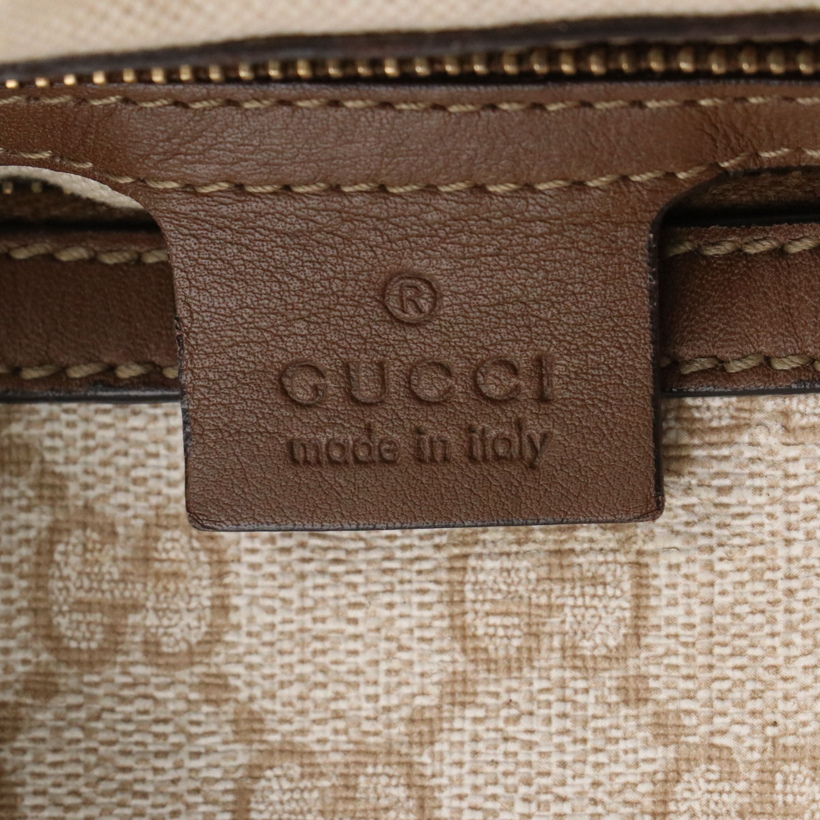 Gucci GG Supreme Canvas and Leather Joy Boston Medium Two-Way Bag
