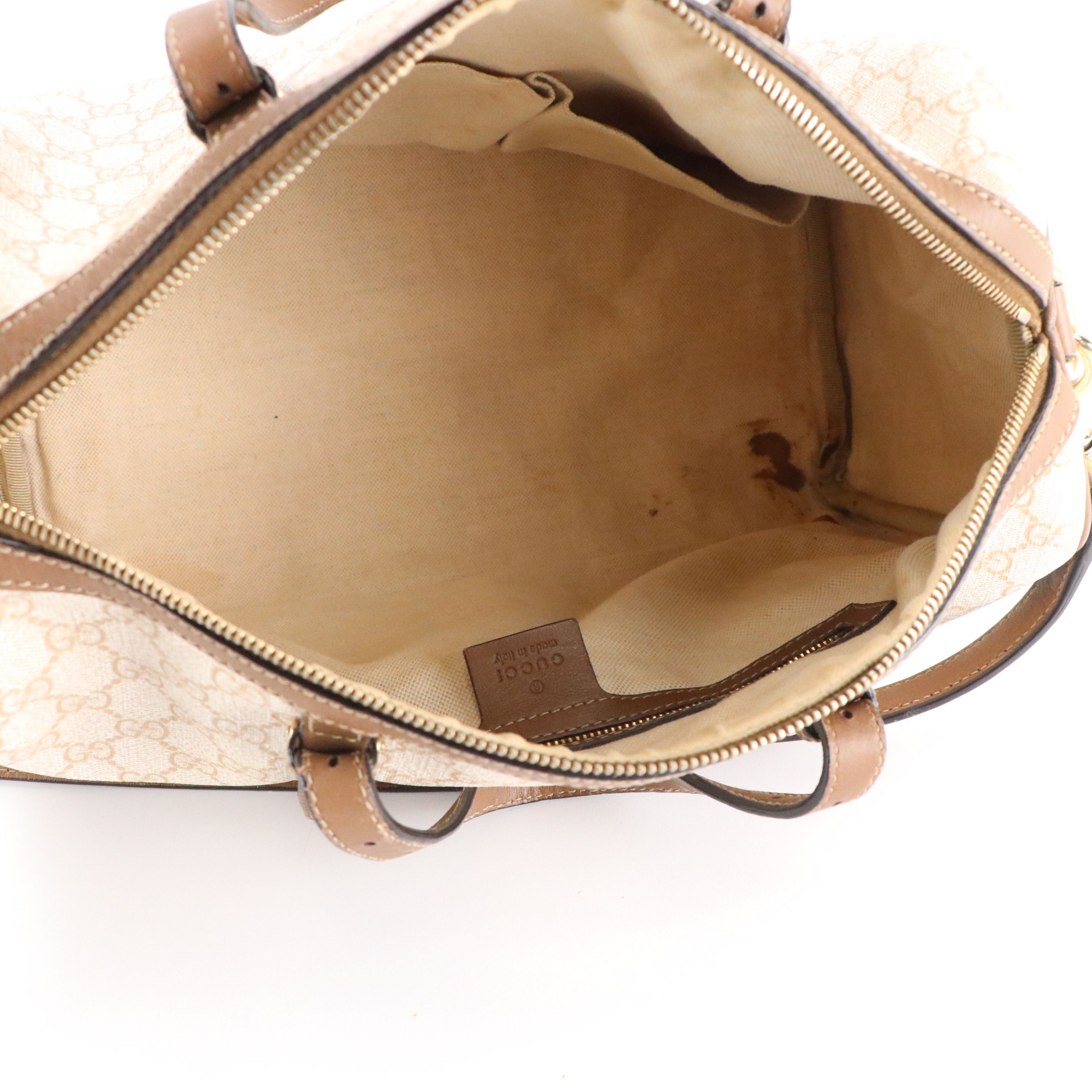 Gucci GG Supreme Canvas and Leather Joy Boston Medium Two-Way Bag