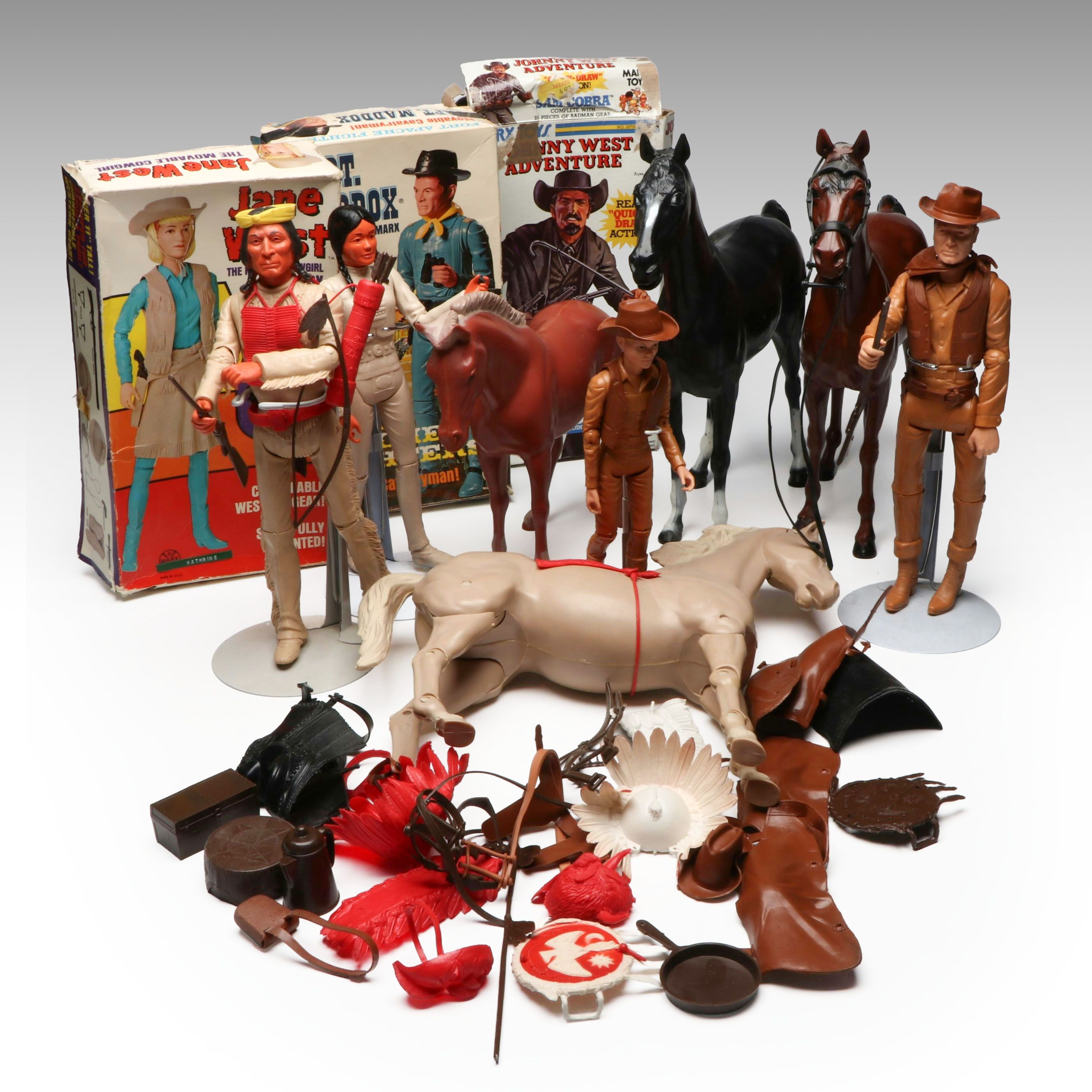 Marx "Johnny West Adventures" and More Action Figures, Horses and Accessories