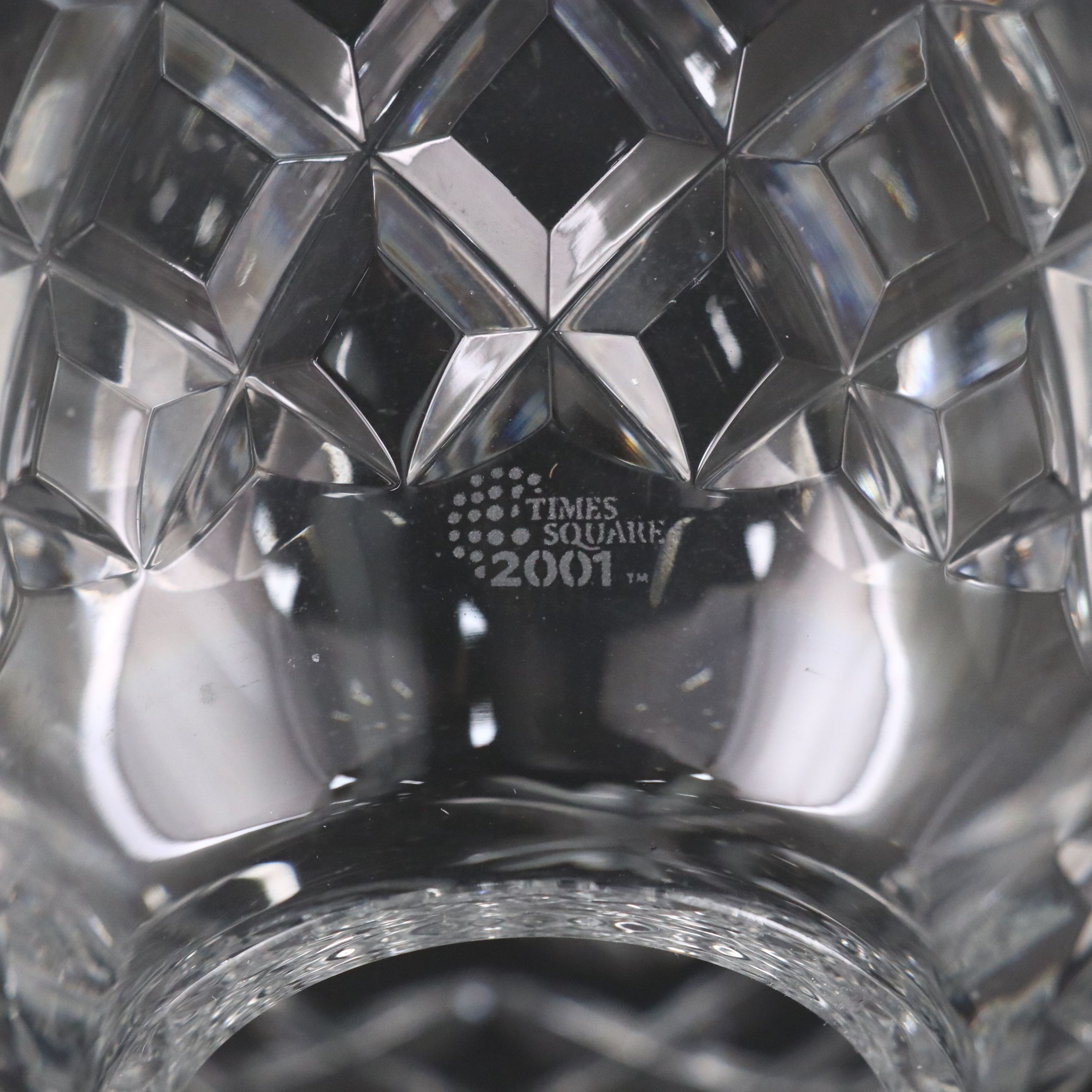 Waterford "Hope for Abundance" Crystal Hurricane Candle Holder Pair