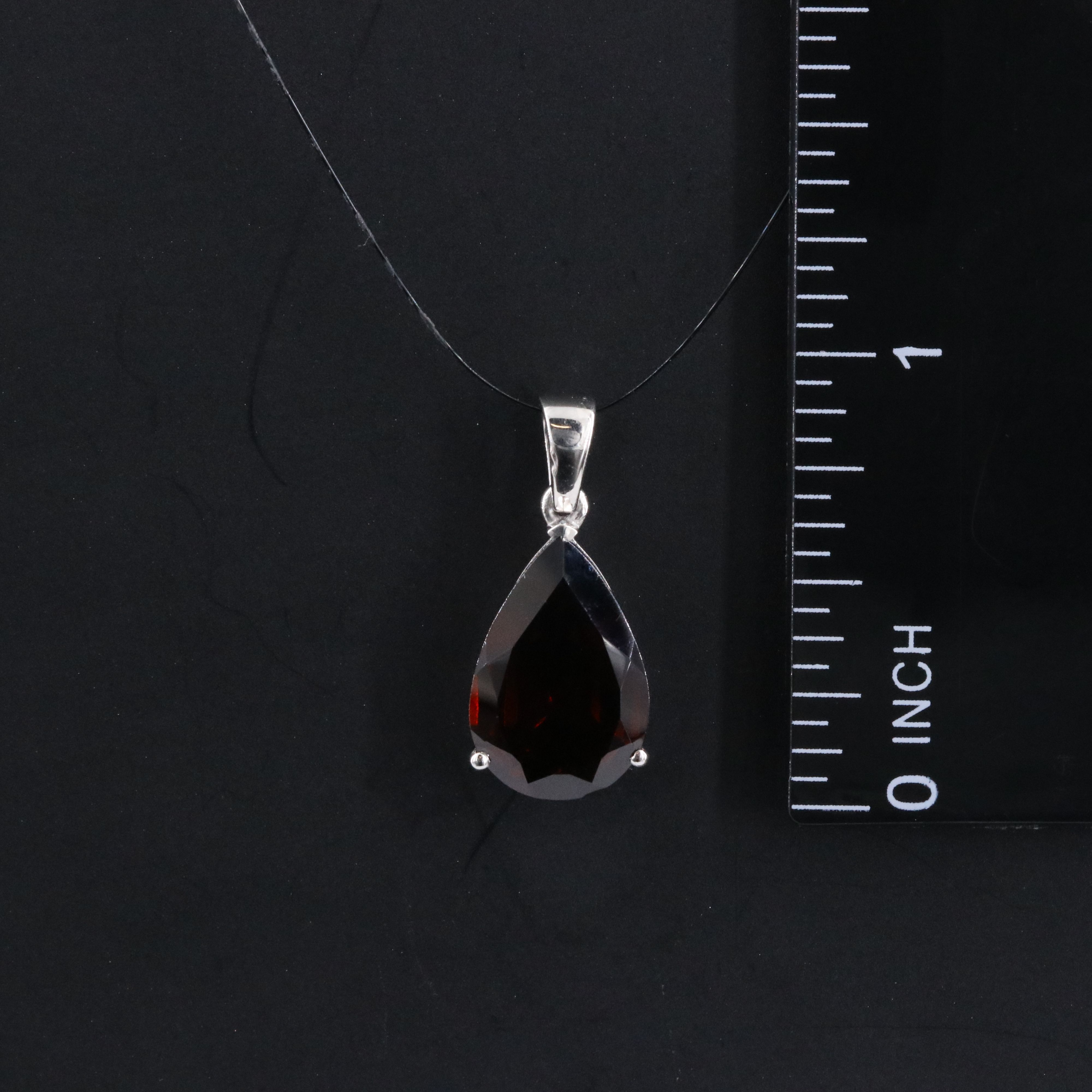Platinum Garnet Pendant