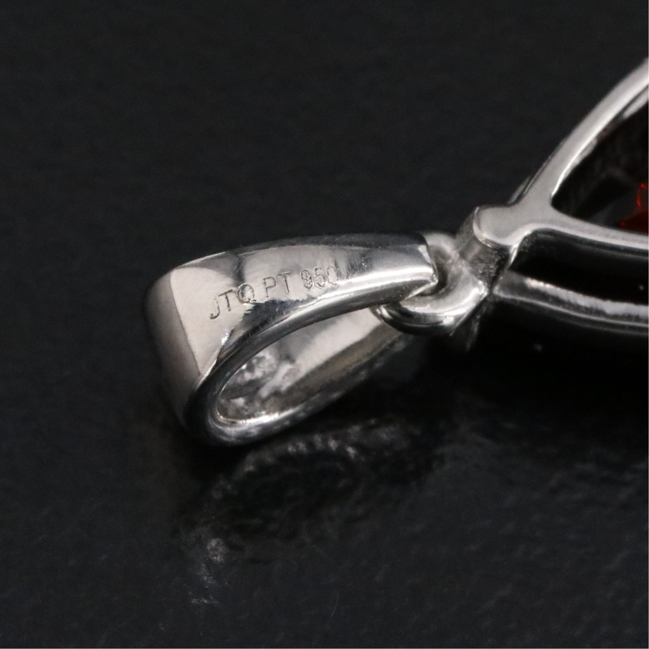 Platinum Garnet Pendant