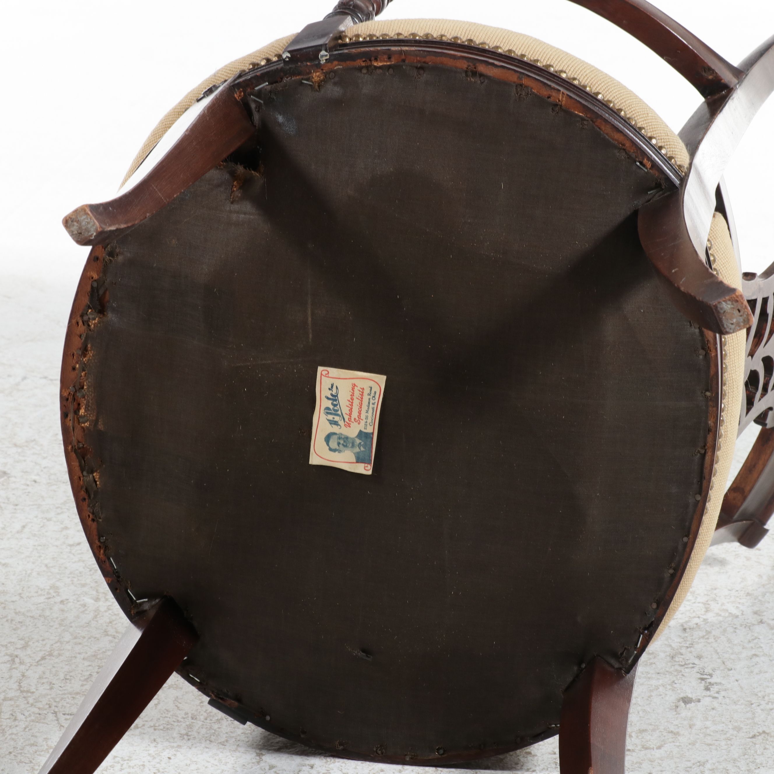 Set of Five Adams Style Mahogany Chairs with Needlepoint Seats