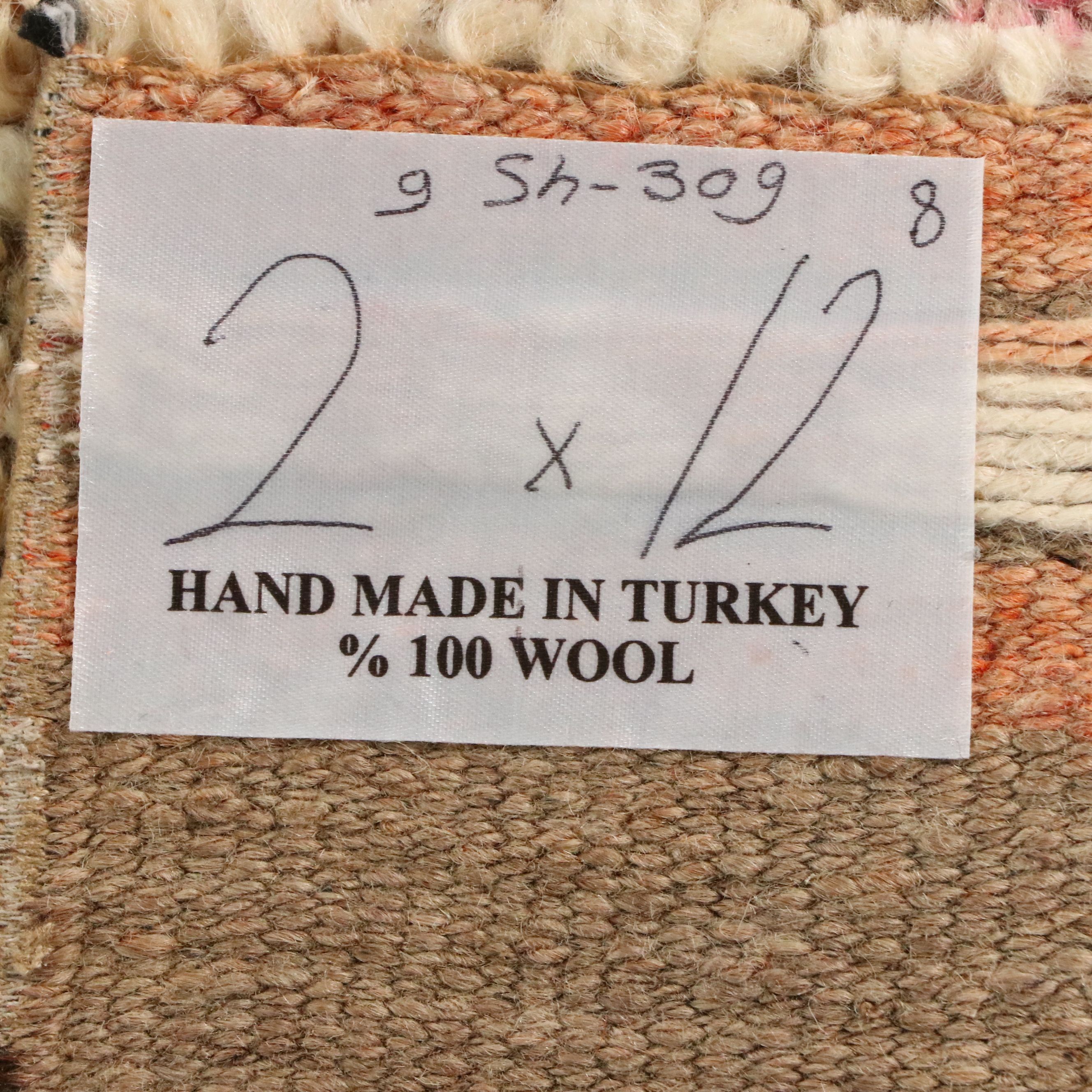 2'9 x 12'7 Hand-Knotted Turkish Anatolian Carpet Runner